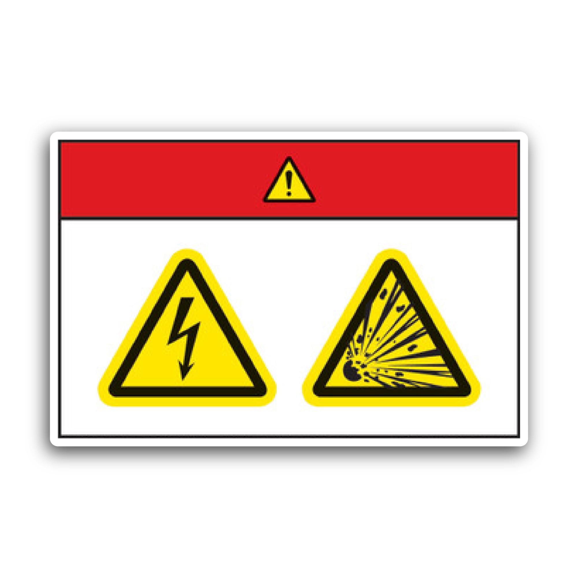 2 (Pieces) 3" and 5" Electrical Warning Lable Sticker, Waterproof Vinyl Decals for Many Purpose Like
