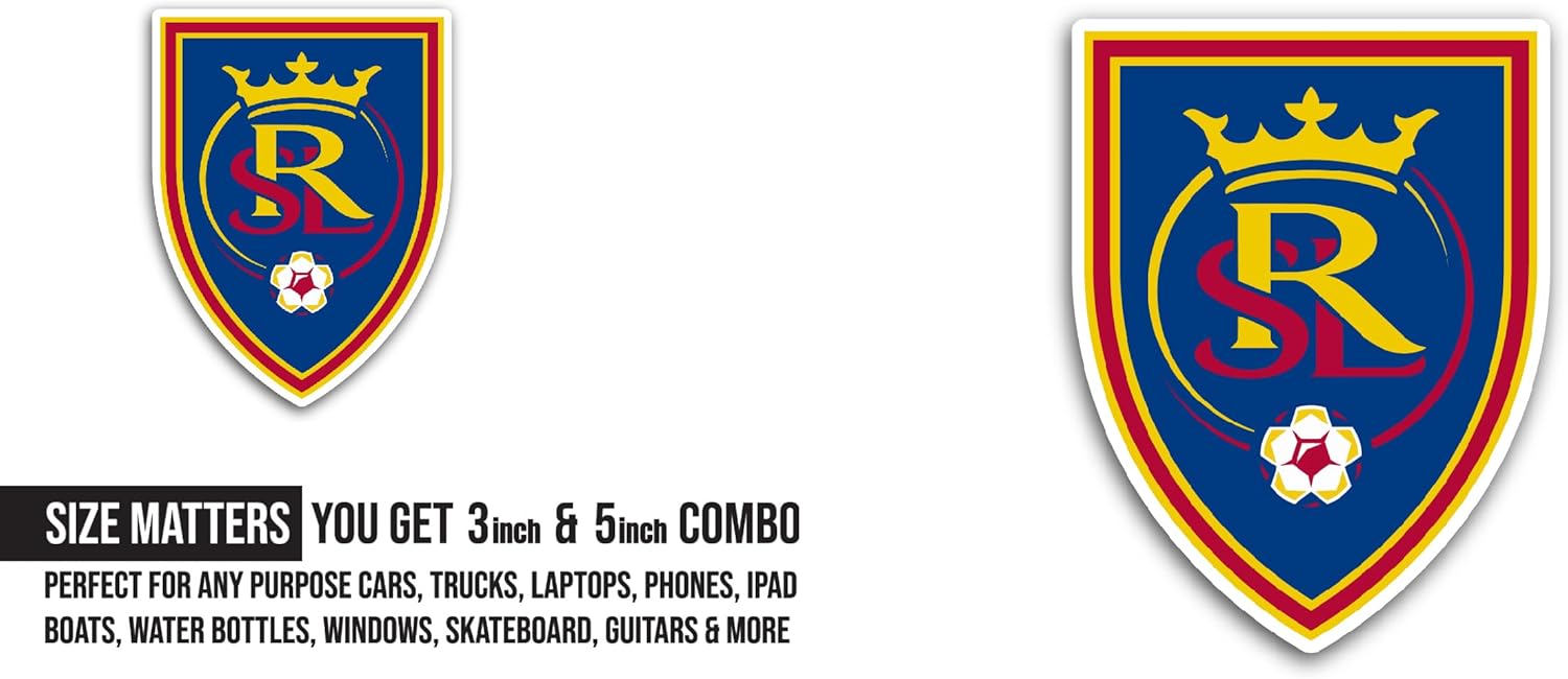 2 (Pieces) 3" and 5" Real S@lt Lake Sticker, Waterproof Vinyl Decals for Many Purpose Like Cars, Trucks, Laptops, Phones, Windows and More
