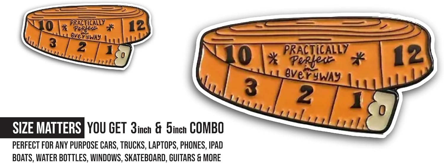 2 (Pieces) 3" and 5" Brown Tape Sticker, Waterproof Vinyl Decals for Many Purpose Like Cars, Trucks, Laptops, Phones, Windows and More