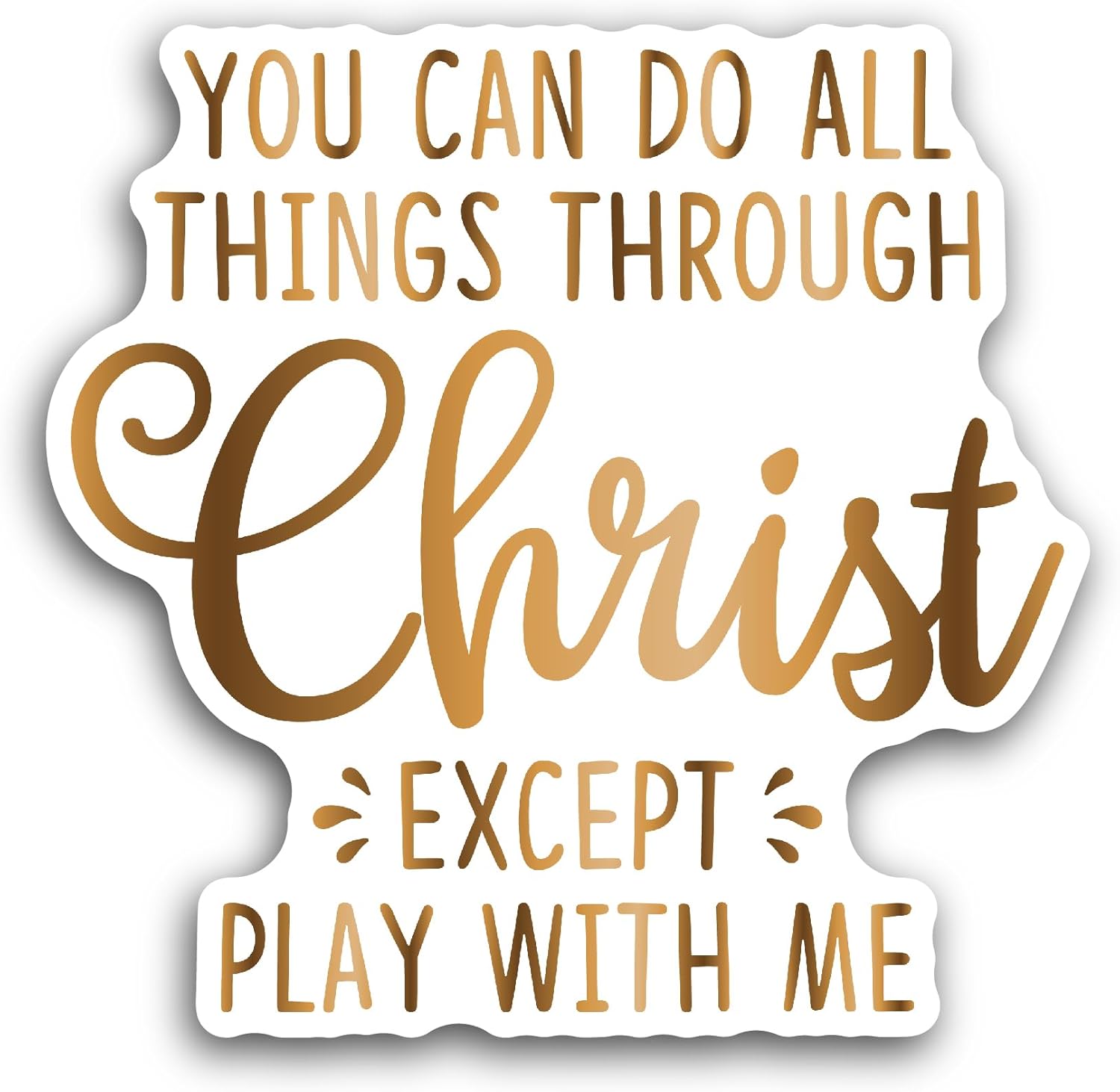 2 (Pieces) 3" and 5" You Can Do Text Sticker, Waterproof Vinyl Decals for Many Purpose Like Cars, Trucks, Laptops, Phones, Windows and More