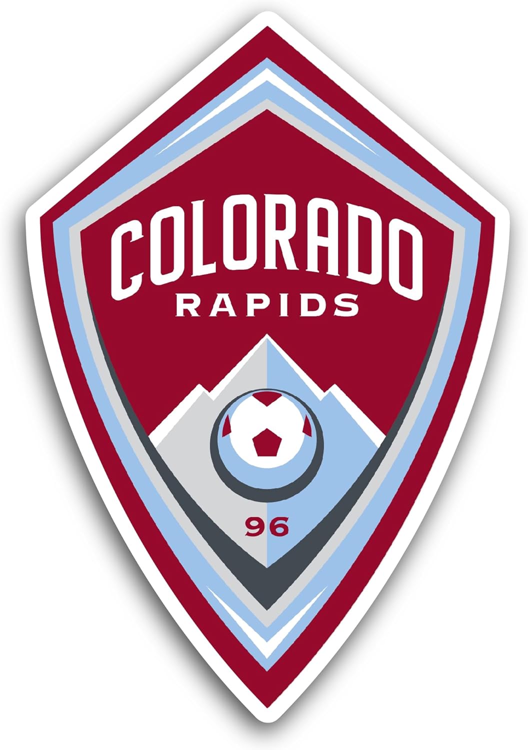 2 (Pieces) 3" and 5" Col0rado Rapids Sticker, Waterproof Vinyl Decals for Many Purpose Like Cars, Trucks, Laptops, Phones, Windows and More