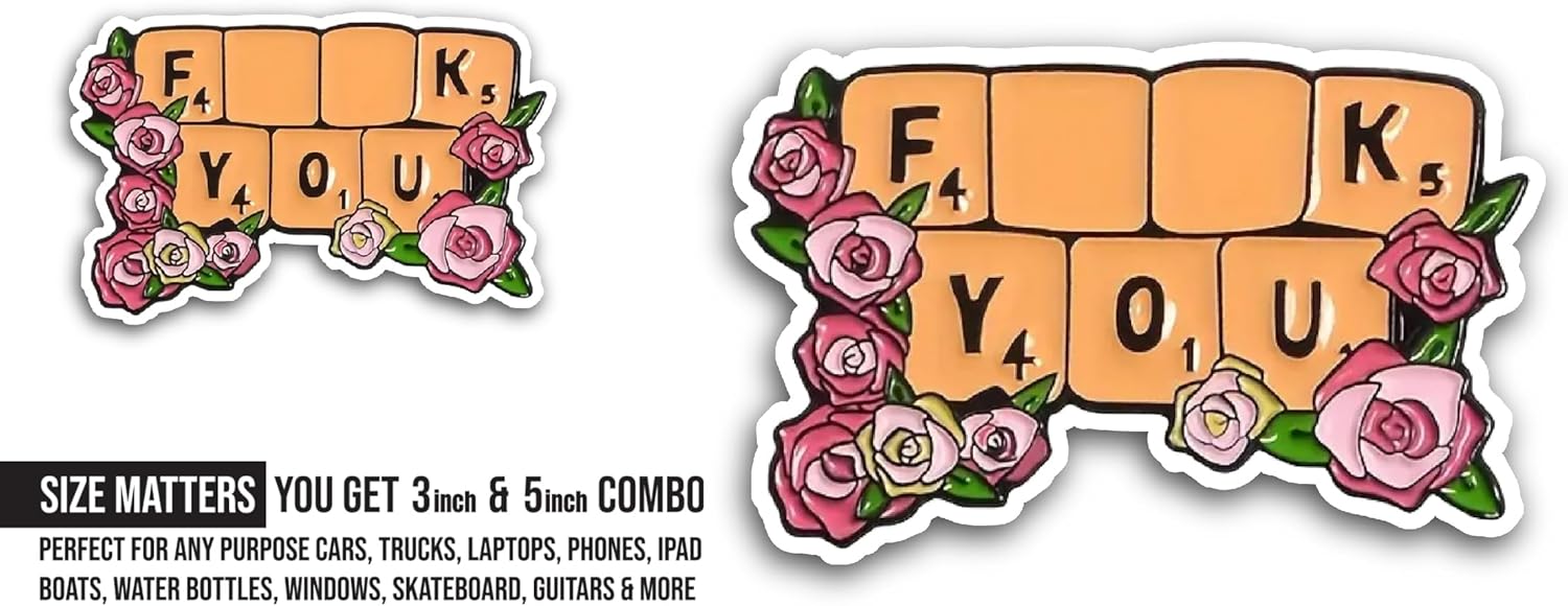 2 (Pieces) 3" and 5" Keyboard Keys with Flowers Sticker, Waterproof Vinyl Decals for Many Purpose Like Cars, Trucks, Laptops, Phones, Windows and More (Copy)