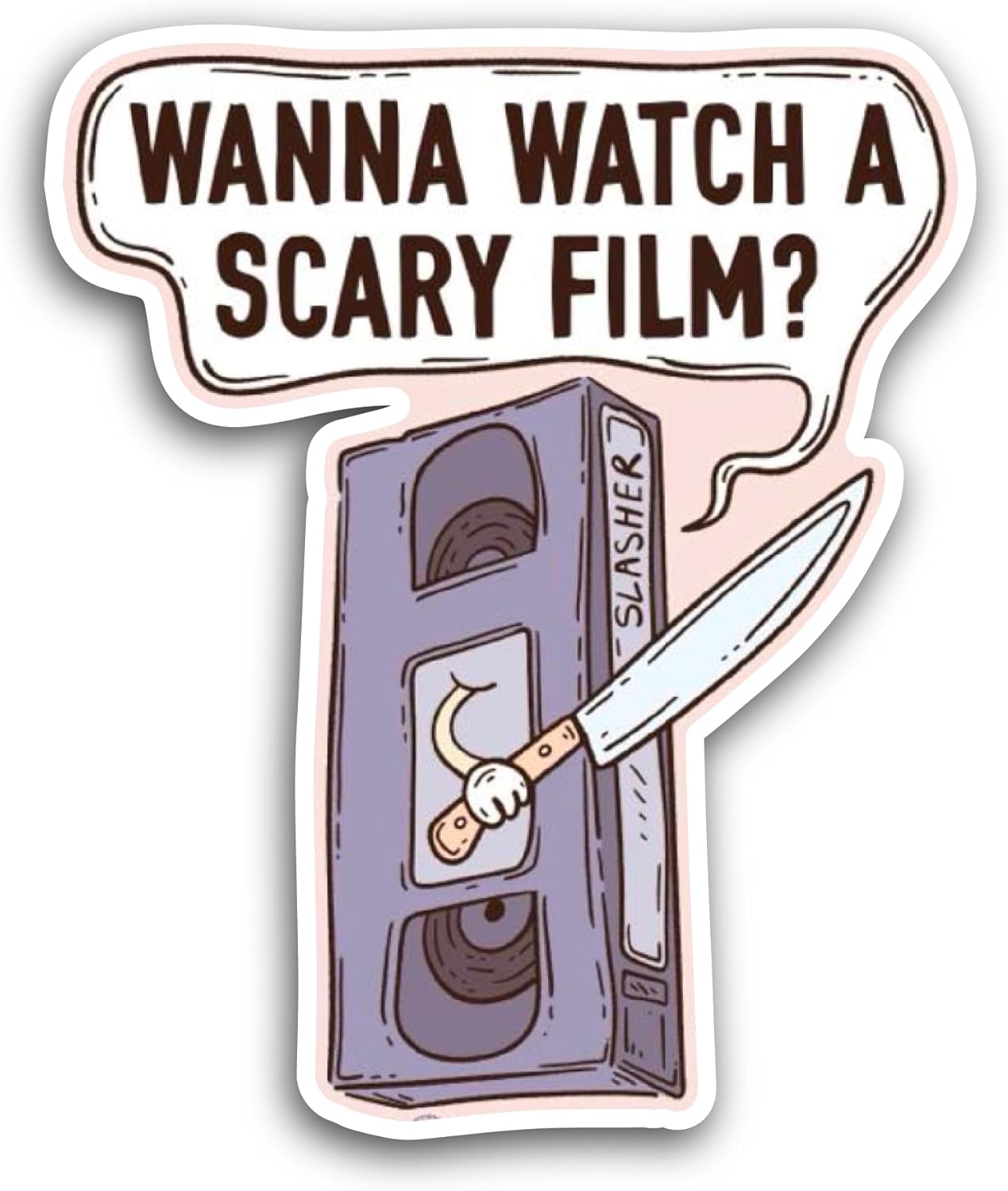 2 (Pieces) 3" and 5" Wanna Watch Sticker, Waterproof Vinyl Decals for Many Purpose Like Cars, Trucks, Laptops, Phones, Windows and More