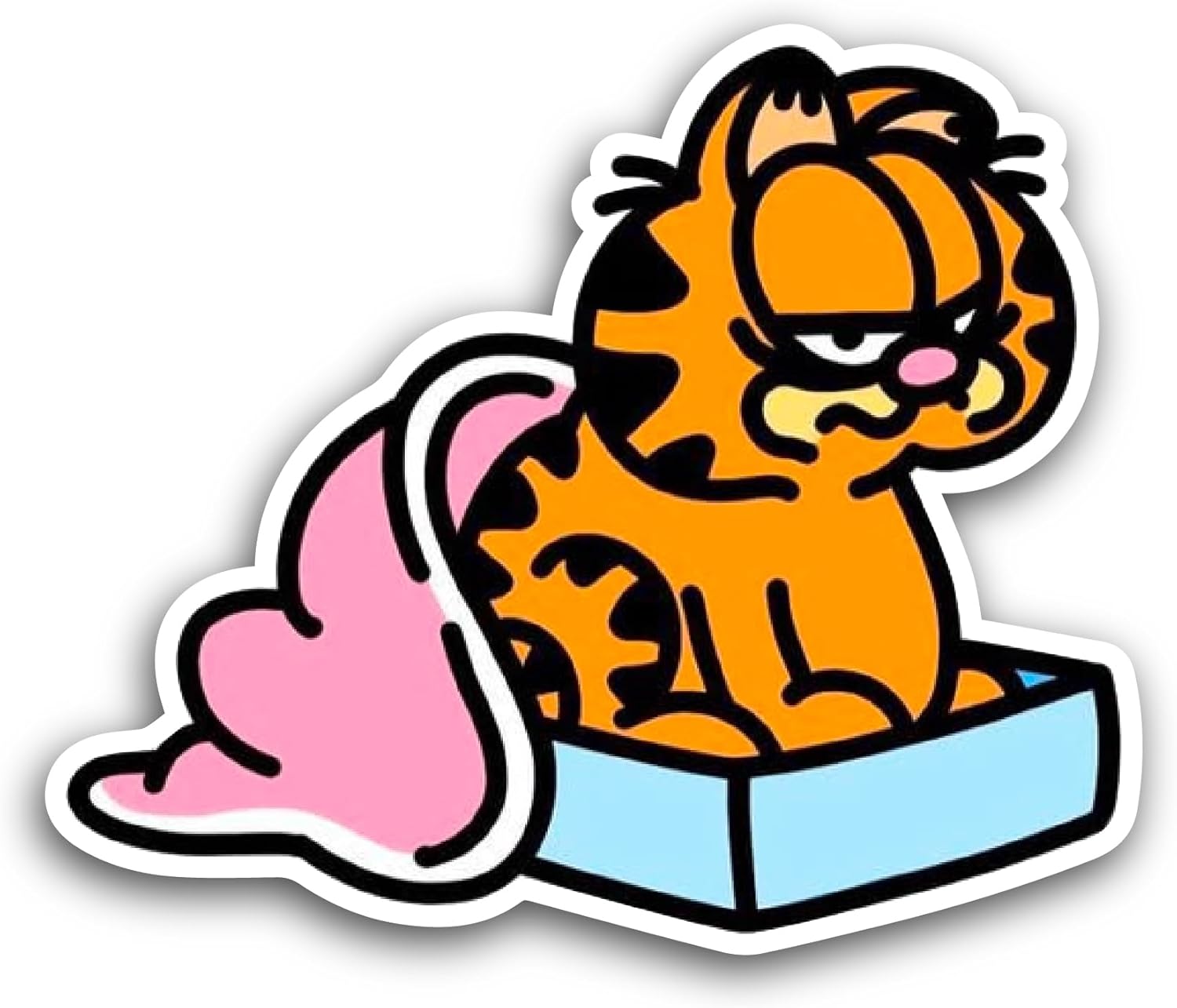2 (Pieces) 3" and 5" Brown Cat Sitting Sticker, Waterproof Vinyl Decals for Many Purpose Like Cars, Trucks, Laptops, Phones, Windows and More