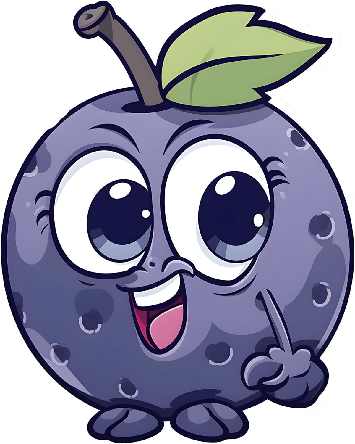 Inspirational Quote Smily Blueberry Vectors Motivational Sticker Vinyl Decal Motivation Stickers- 5" Vinyl Sticker Waterproof