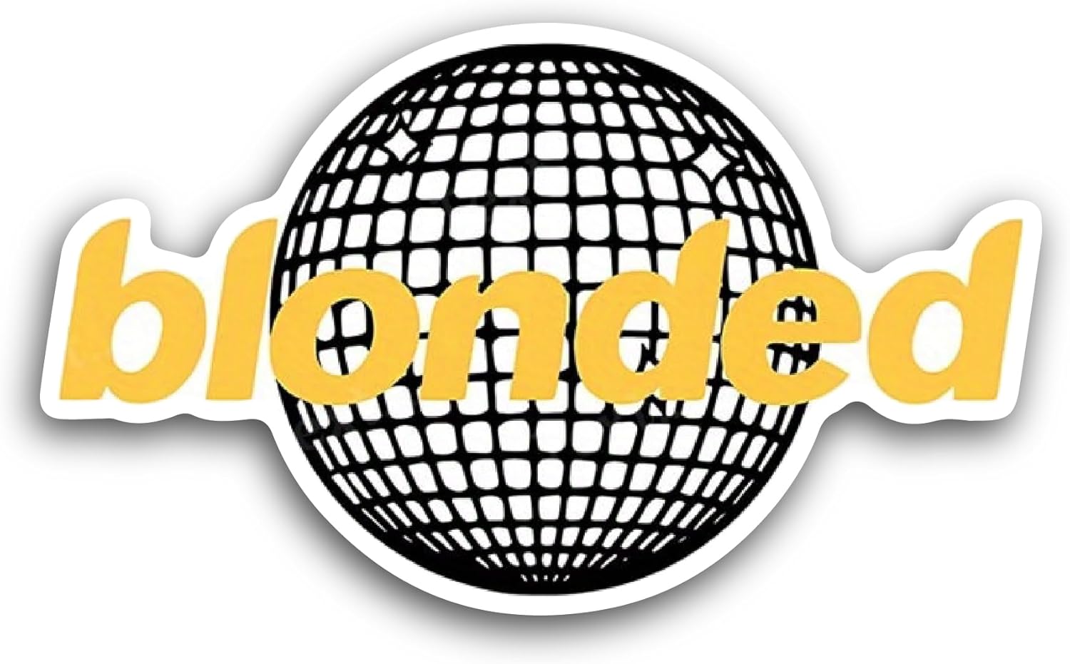 2 (Pieces) 3" and 5" Blonded Sticker, Waterproof Vinyl Decals for Many Purpose Like Cars, Trucks, Laptops, Phones, Windows and More