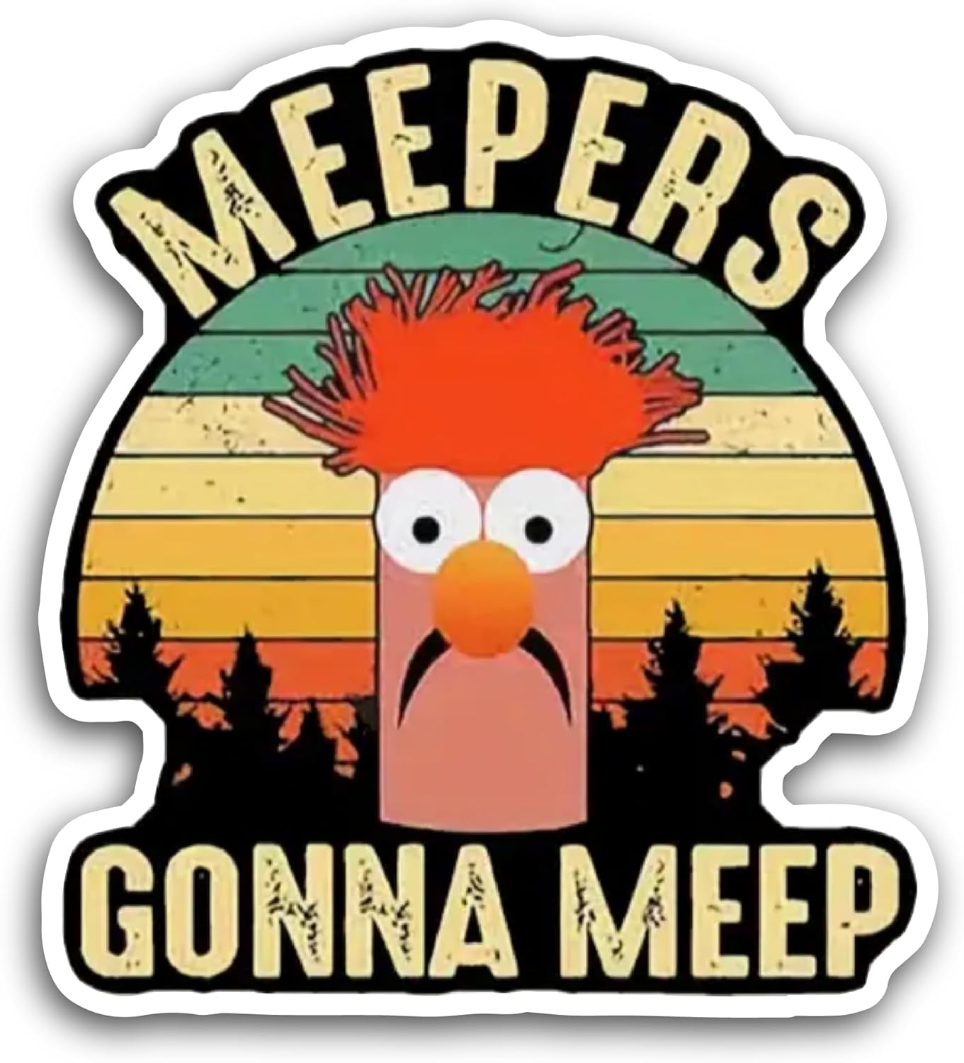 2 (Pieces) 3" and 5" Meepers Gonna Meep Sticker, Waterproof Vinyl Decals for Many Purpose Like Cars, Trucks, Laptops, Phones, Windows and More