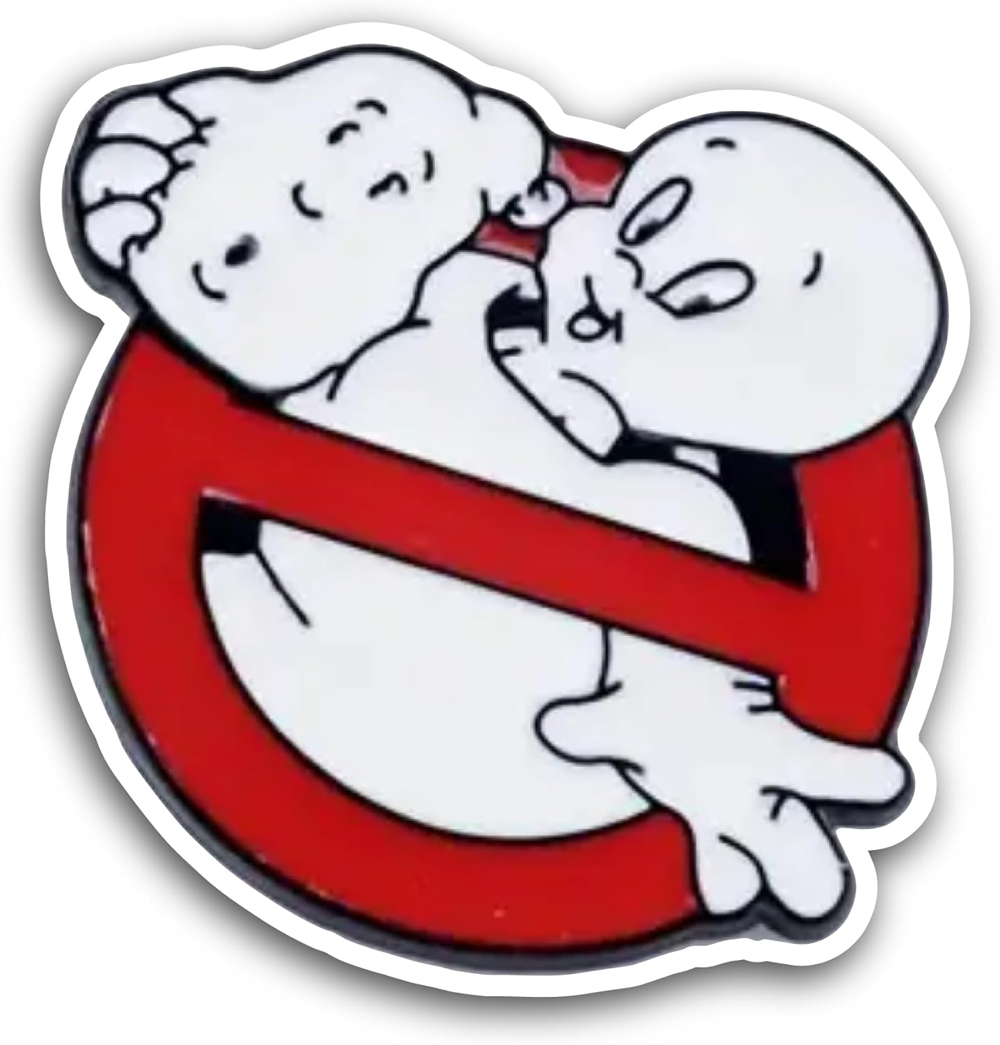 2 (Pieces) 3" and 5" Cute Ghost Sticker, Waterproof Vinyl Decals for Many Purpose Like Cars, Trucks, Laptops, Phones, Windows and More