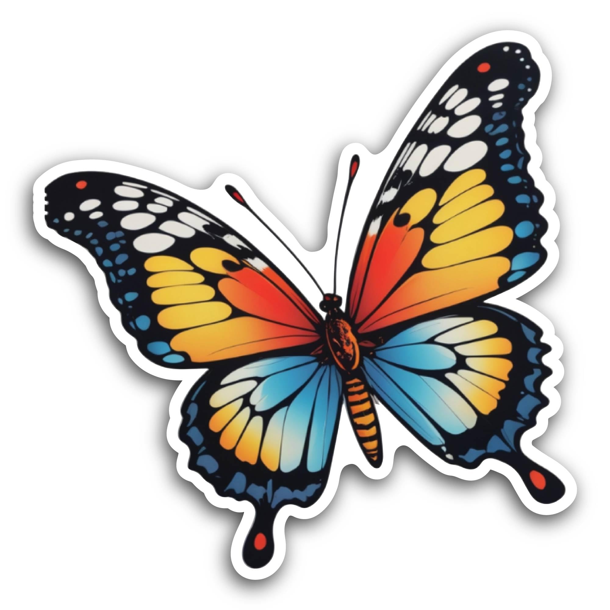 2 (Pieces) 2" and 3" Classic Happy Face Emoji Sticker, Waterproof Vinyl Decals for Many Purpose Like