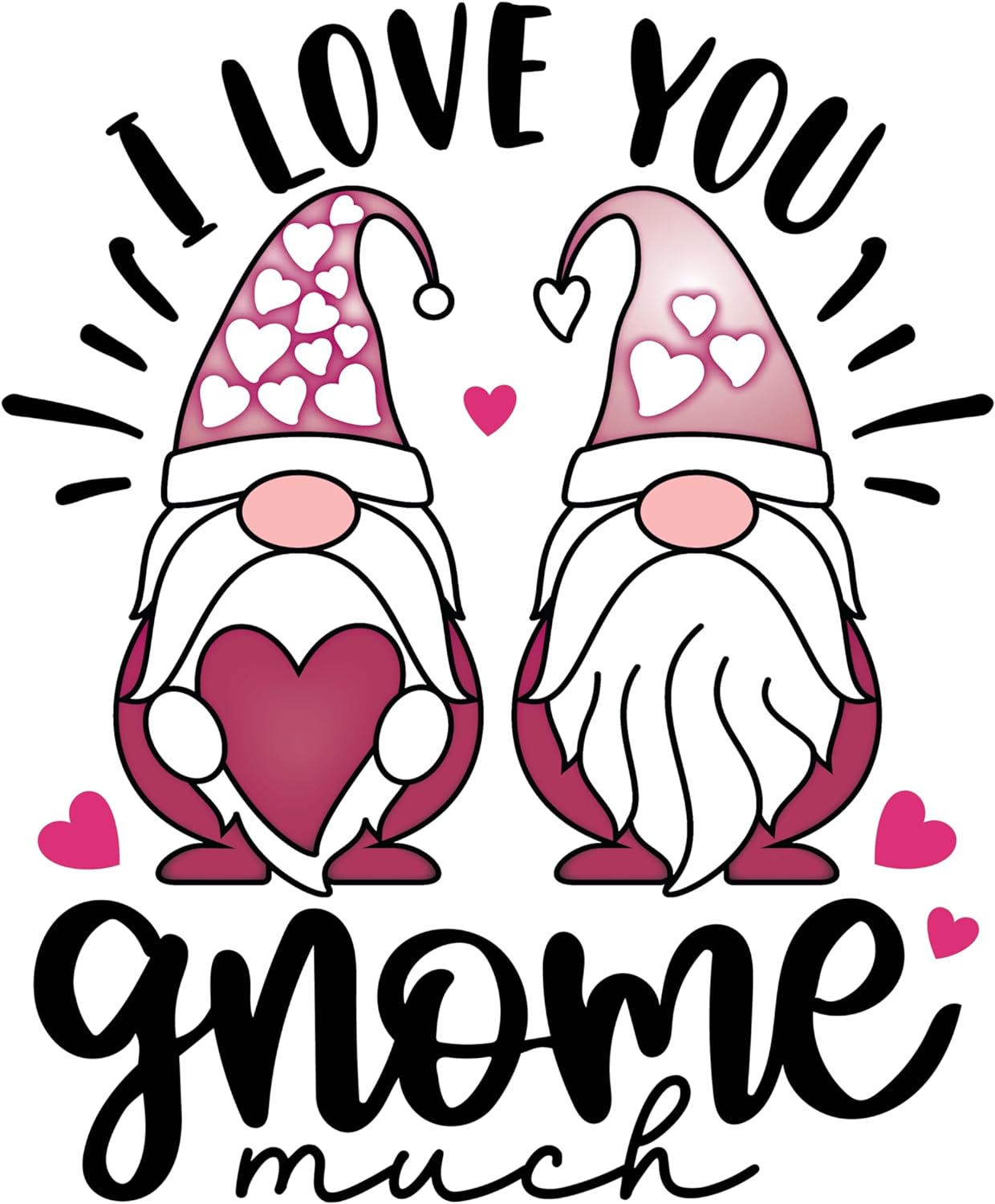 Inspirational Quote I Love You Gnome Much Motivational Sticker Vinyl Decal Motivation Stickers- 5" Vinyl Sticker Waterproof