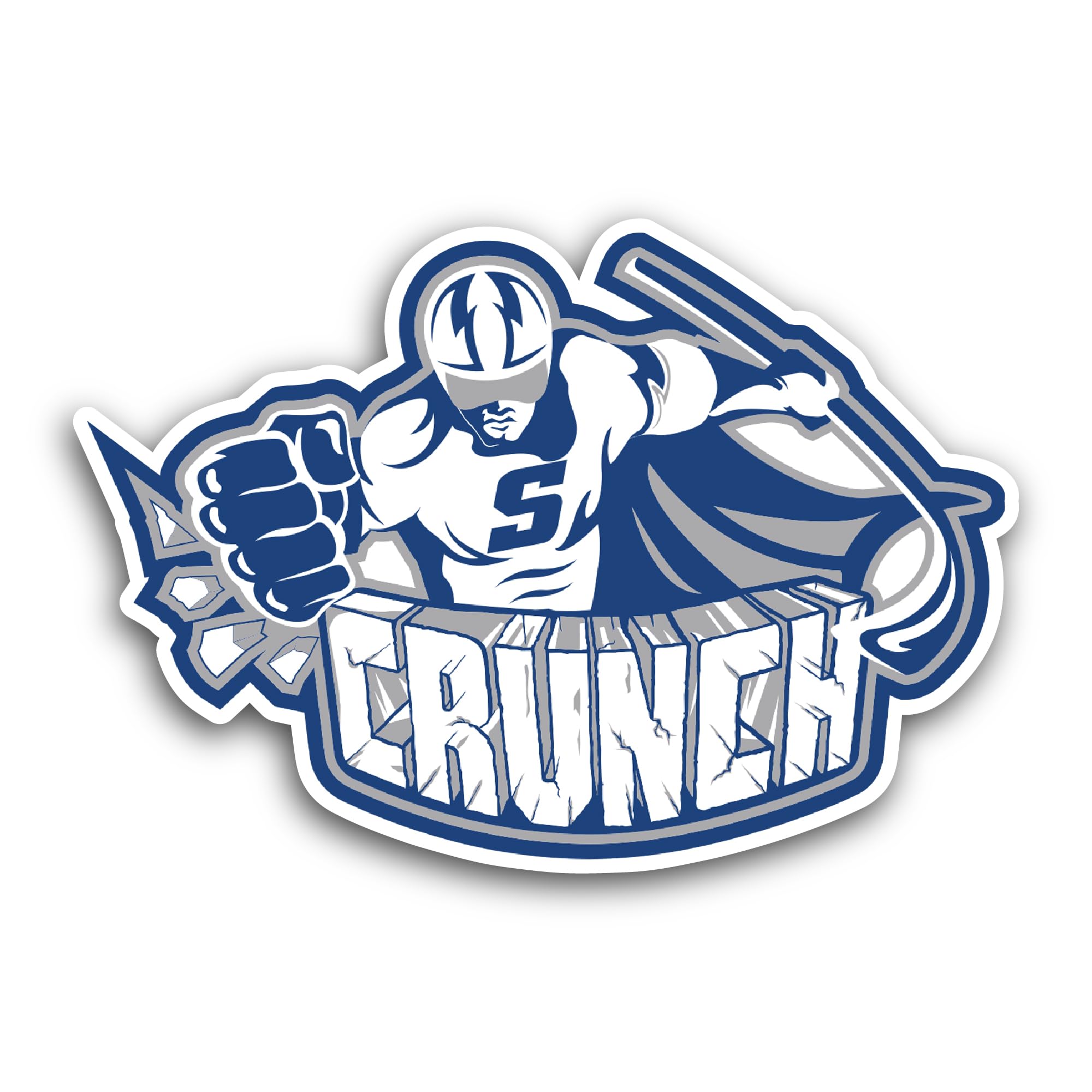 2 (Pieces) 3" and 5" Crunch Sticker, Waterproof Vinyl Decals for Many Purpose Like Cars, Trucks, Lap