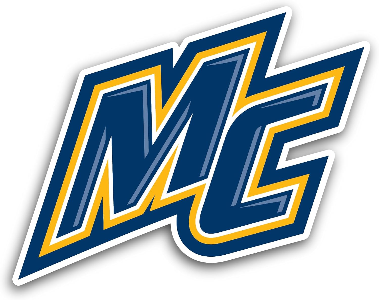 2 (Pieces) 3" and 5" Merrimack Warri0rs Sticker, Waterproof Vinyl Decals for Many Purpose Like Cars, Trucks, Laptops, Phones, Windows and More