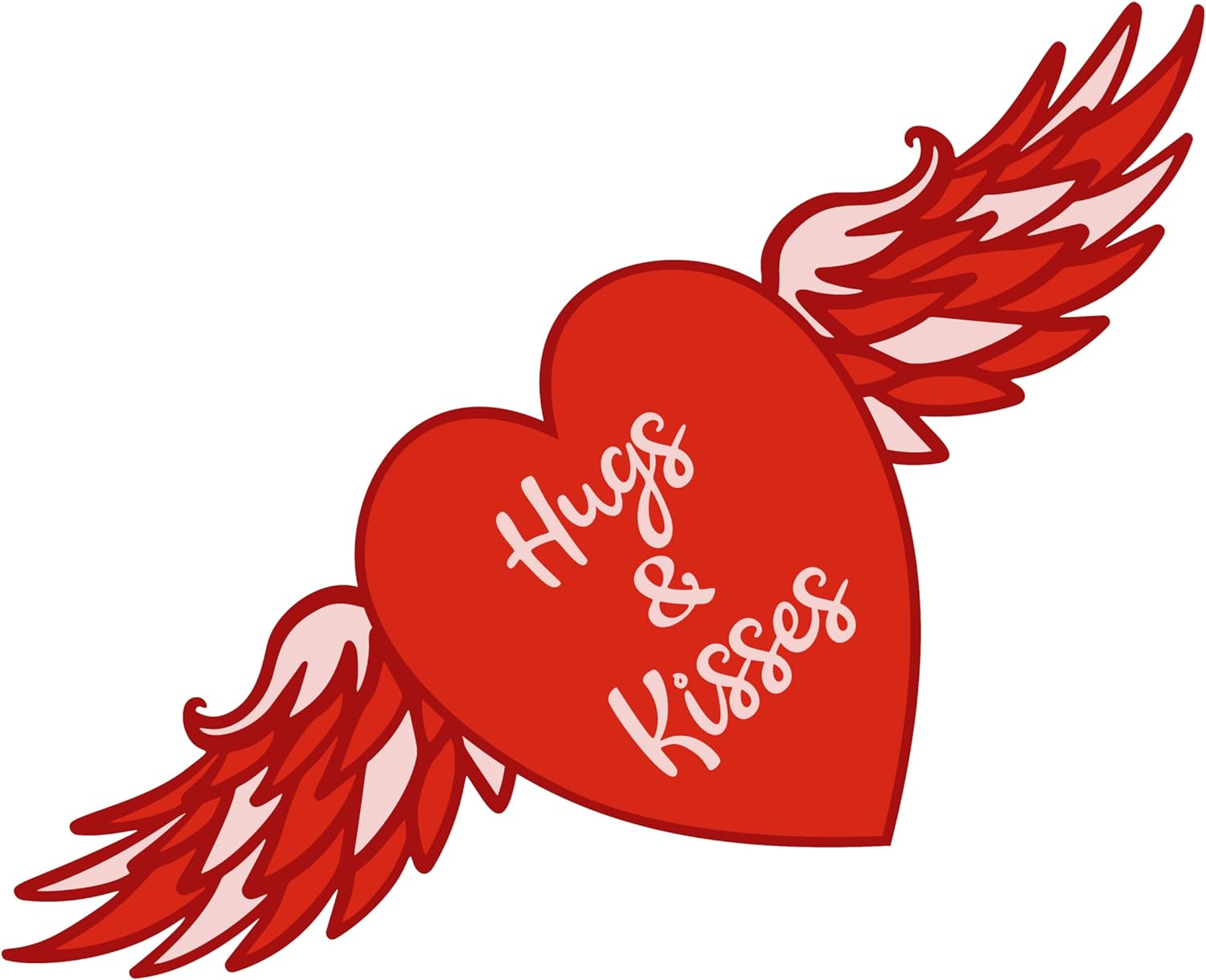 Inspirational Quote Hugs and Kisses- Motivational Sticker Vinyl Decal Motivation Stickers- 5" Vinyl Sticker Waterproof