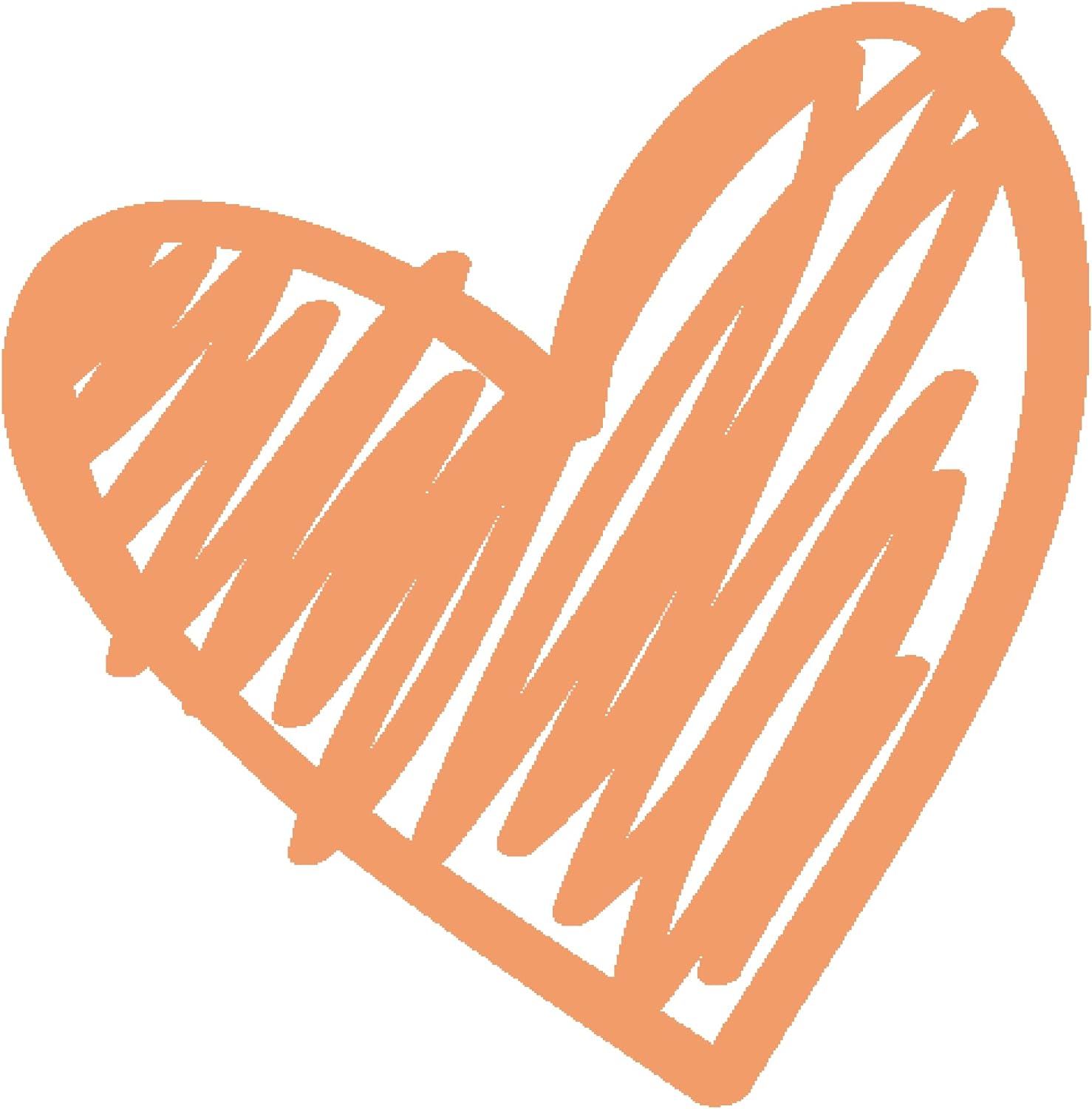 Inspirational Quote Orange Heart Doddle Motivational Sticker Vinyl Decal Motivation Stickers- 5" Vinyl Sticker Waterproof