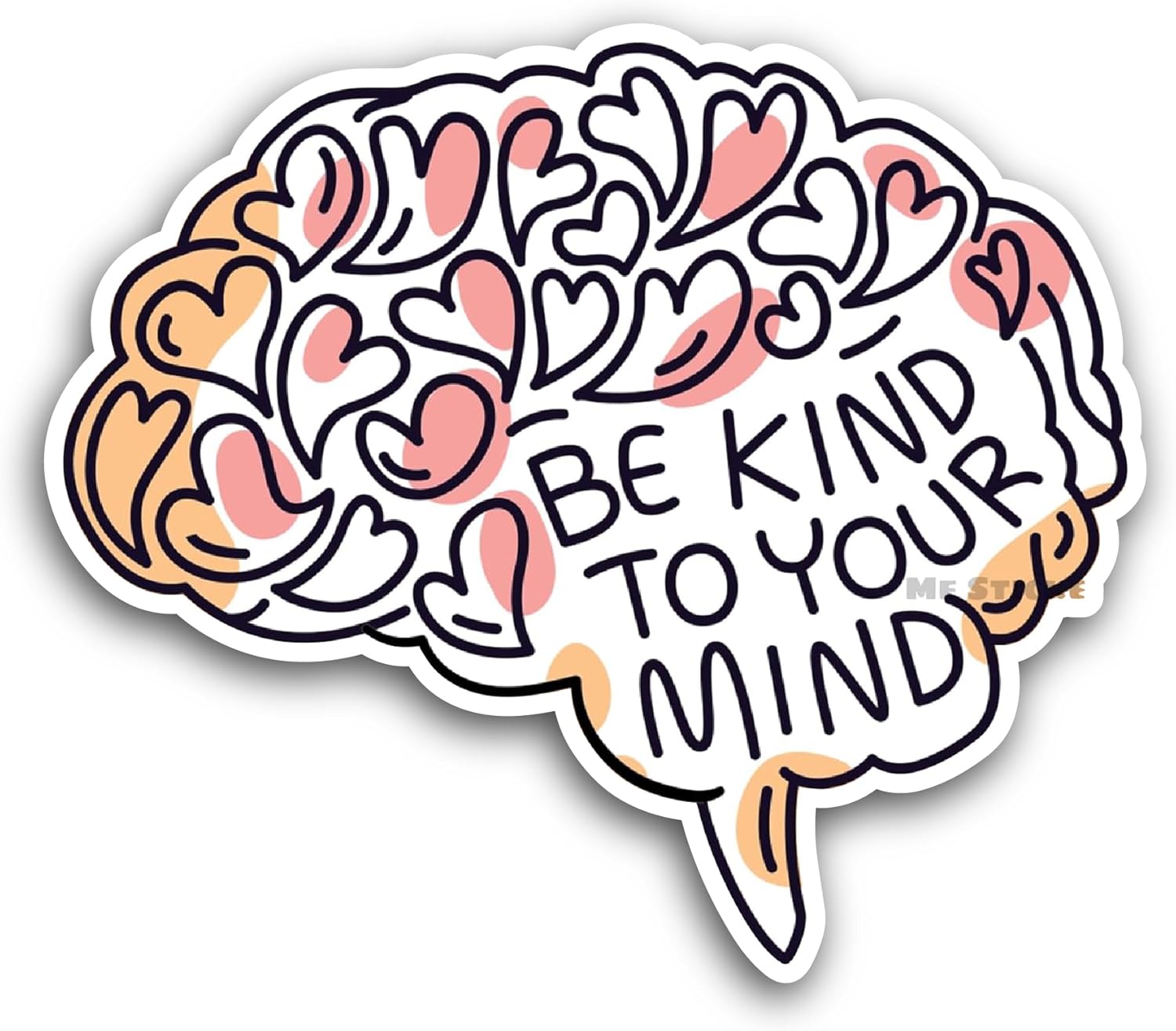2 (Pieces) 3" and 5" Be Kind to Your Mind Sticker, Waterproof Vinyl Decals for Many Purpose Like Cars, Trucks, Laptops, Phones, Windows and More