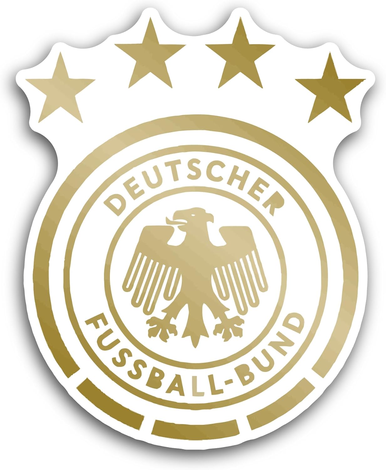 2 (Pieces) 3" and 5" German F00tball Federation Sticker, Waterproof Vinyl Decals for Many Purpose Like Cars, Trucks, Laptops, Phones, Windows and More