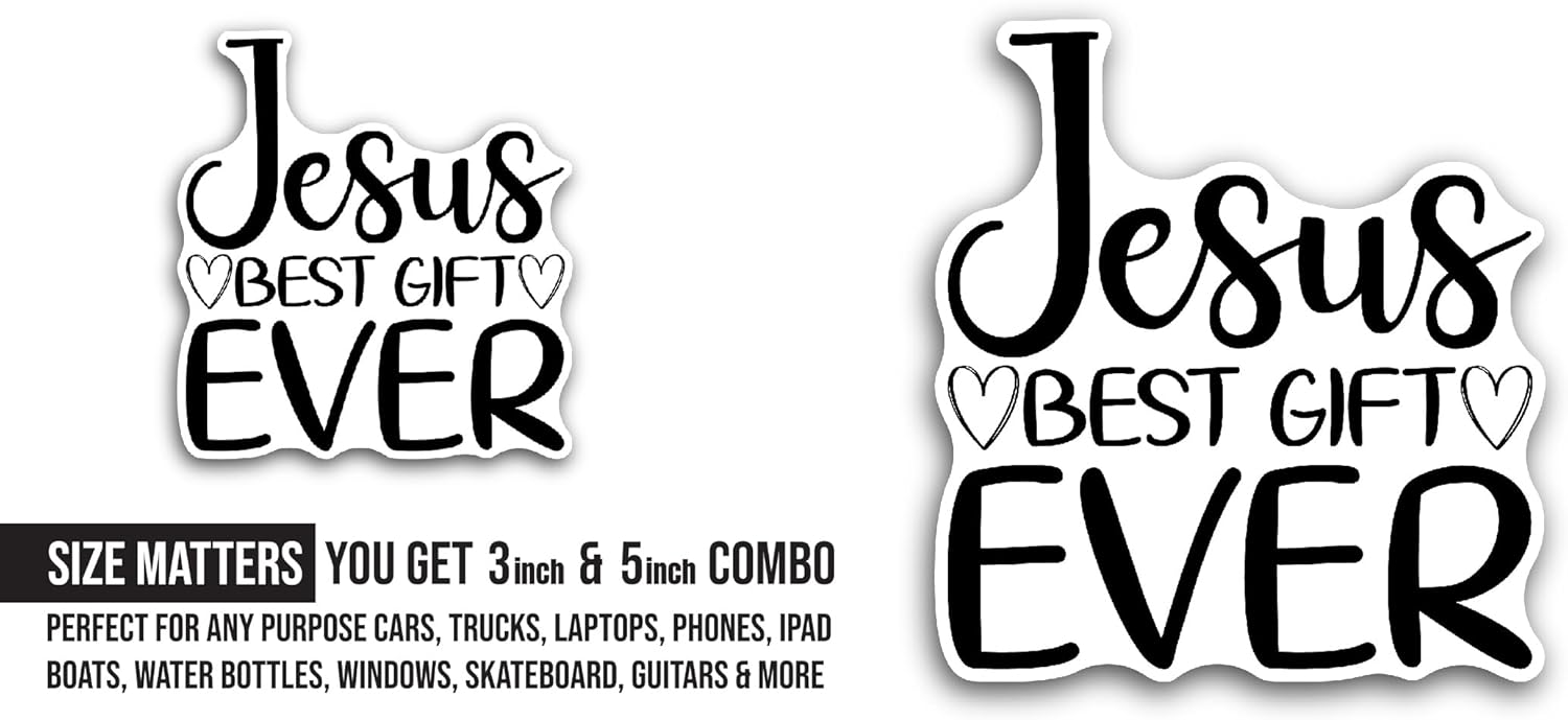 Inspirational Quote,Jesus Motivational Sticker Vinyl Decal Motivation Stickers- 5" Vinyl Sticker Waterproof