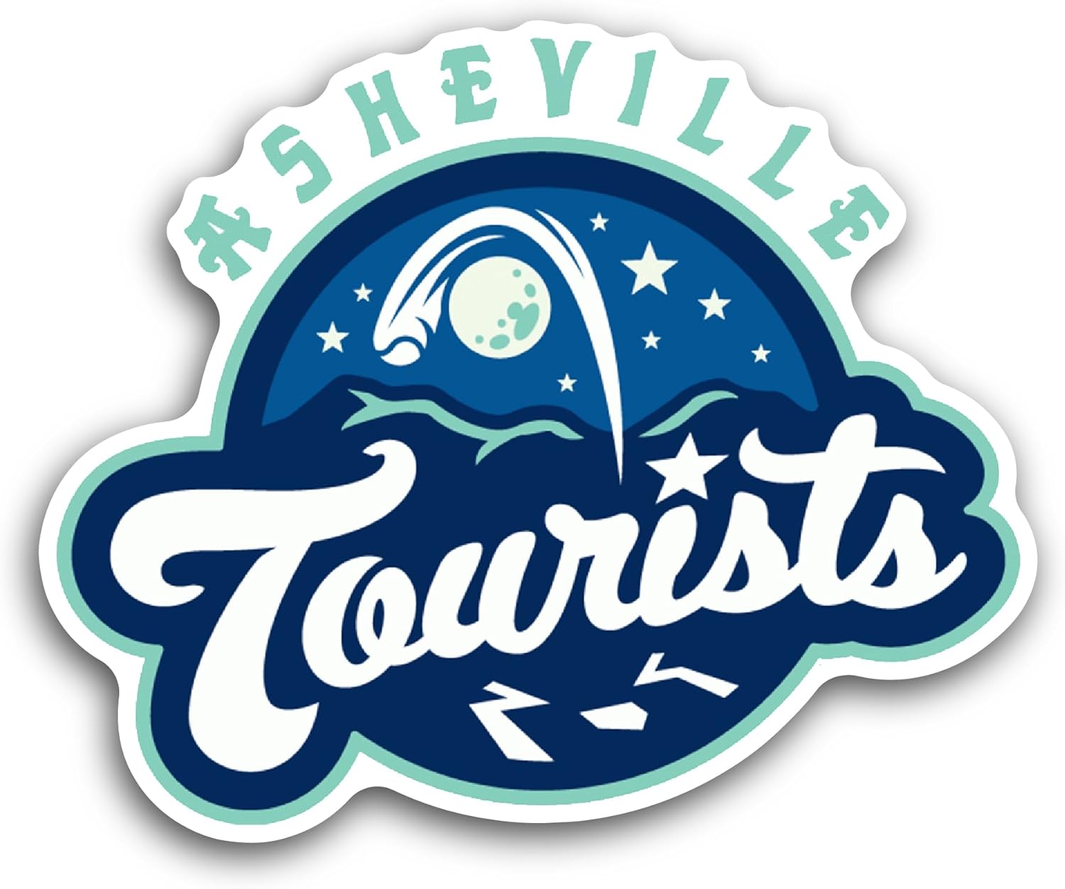 2 (Pieces) 3" and 5" Asheville T0urists Sticker, Waterproof Vinyl Decals for Many Purpose Like Cars, Trucks, Laptops, Phones, Windows and More