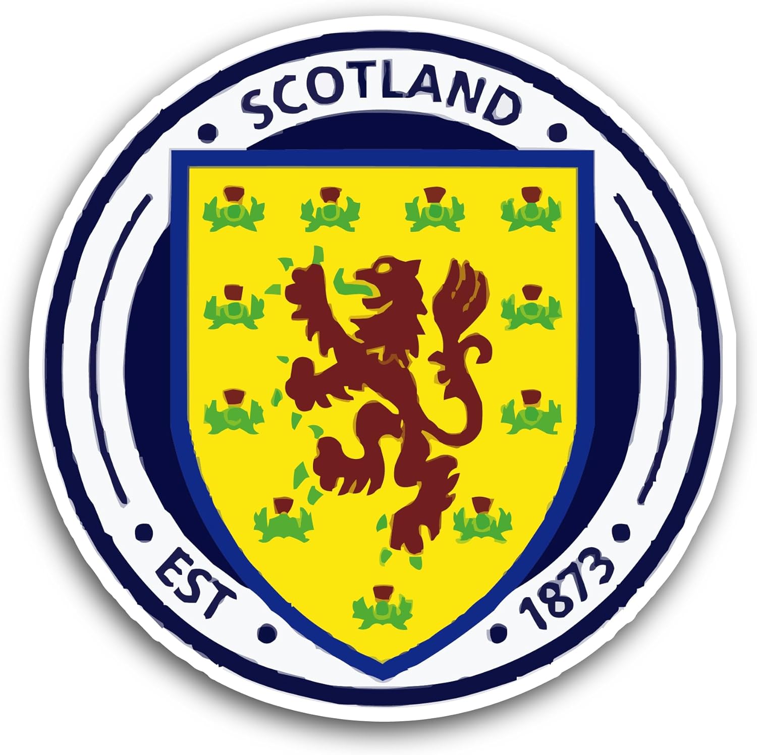2 (Pieces) 3" and 5" Sc0tland Nati0nal Football Team Sticker, Waterproof Vinyl Decals for Many Purpose Like Cars, Trucks, Laptops, Phones, Windows and More