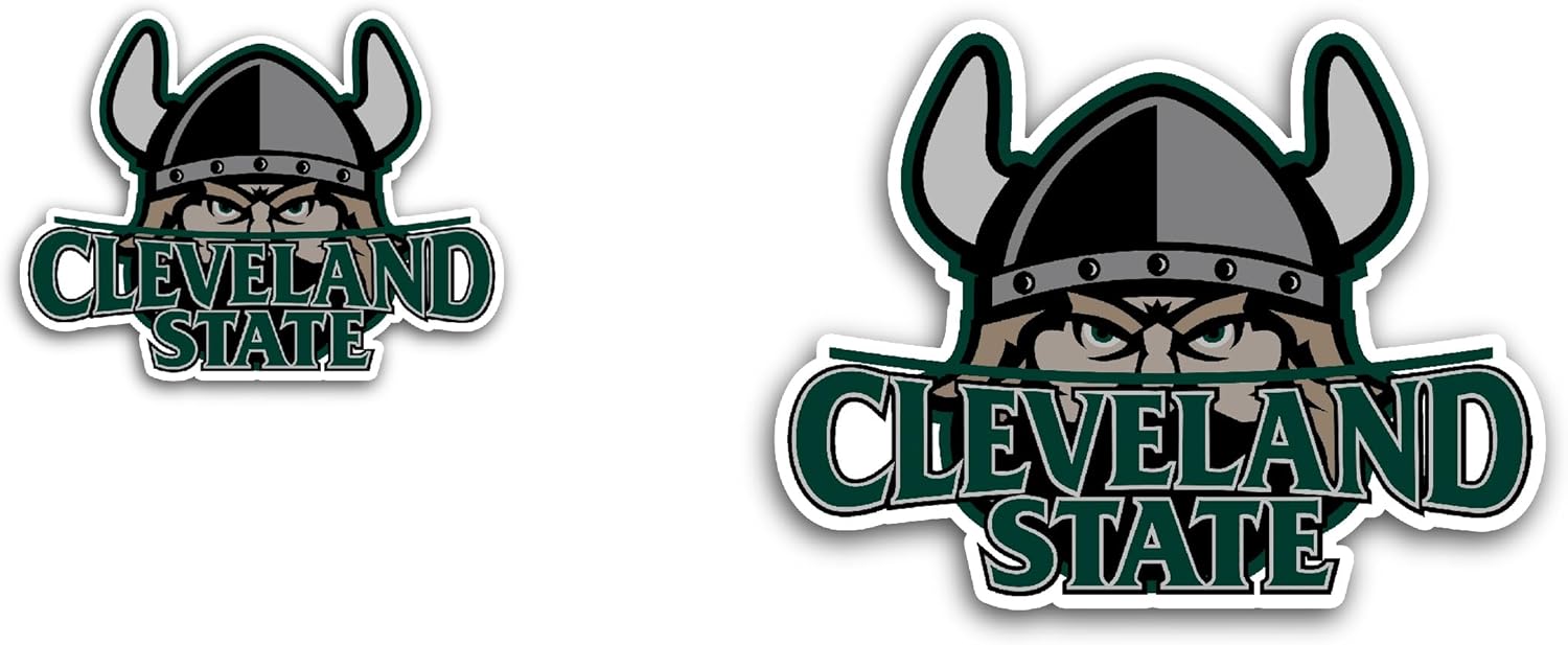 2 (Pieces) 3" and 5" Cl3veland State V1kings Sticker, Waterproof Vinyl Decals for Many Purpose Like Cars, Trucks, Laptops, Phones, Windows and More
