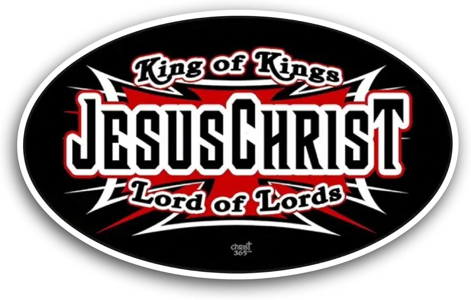 2 (Pieces) 3" and 5" Jesus King of Kings Sticker, Waterproof Vinyl Decals for Many Purpose Like Cars, Trucks, Laptops, Phones, Windows and More