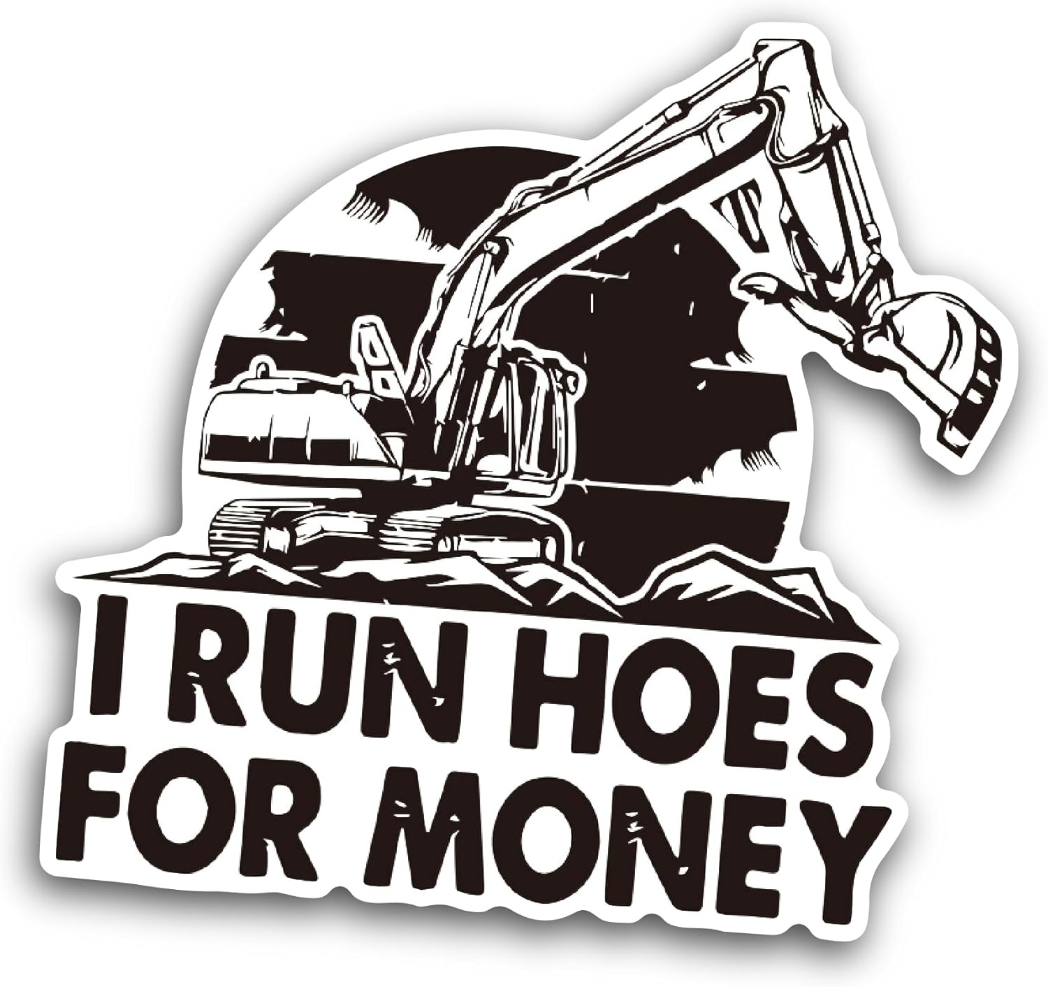 2 (Pieces) 3" and 5" I Run Hoes for Money Sticker, Waterproof Vinyl Decals for Many Purpose Like Cars, Trucks, Laptops, Phones, Windows and More