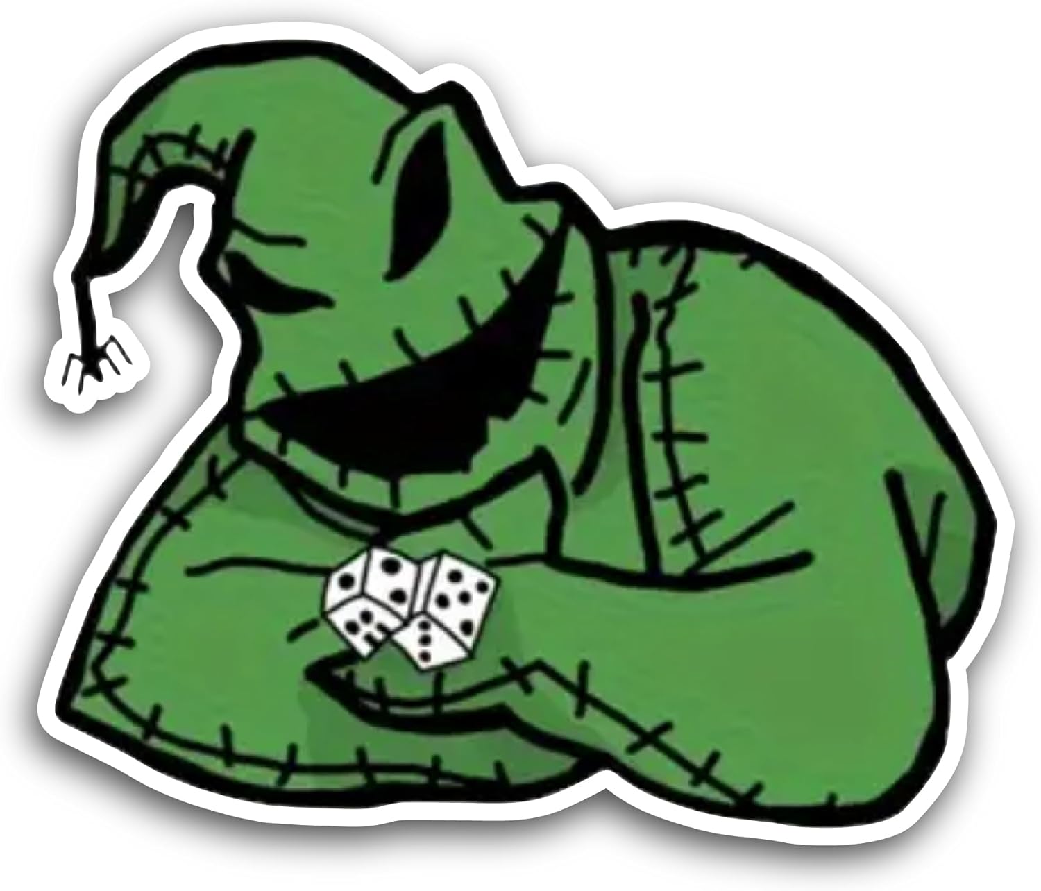 2 (Pieces) 3" and 5" Oogie B00gie Sticker, Waterproof Vinyl Decals for Many Purpose Like Cars, Trucks, Laptops, Phones, Windows and More