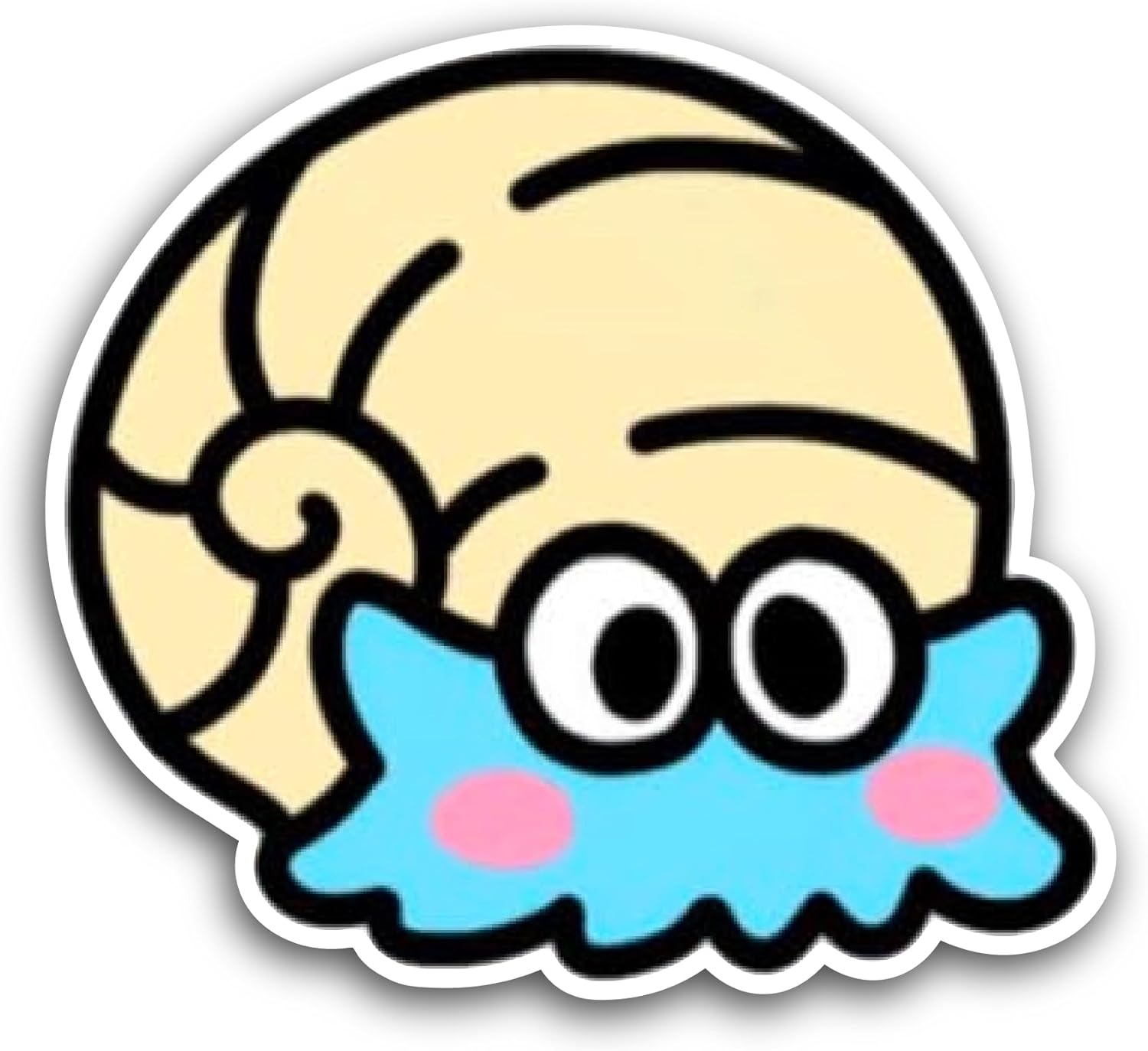 2 (Pieces) 3" and 5" Cartoon Snail Sticker, Waterproof Vinyl Decals for Many Purpose Like Cars, Trucks, Laptops, Phones, Windows and More
