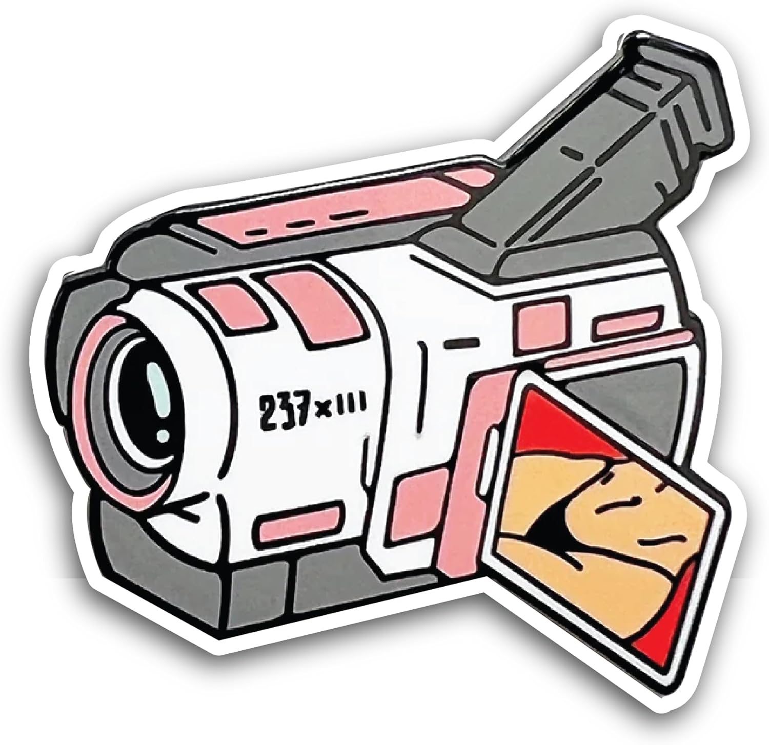 2 (Pieces) 3" and 5" Video Camera Sticker, Waterproof Vinyl Decals for Many Purpose Like Cars, Trucks, Laptops, Phones, Windows and More