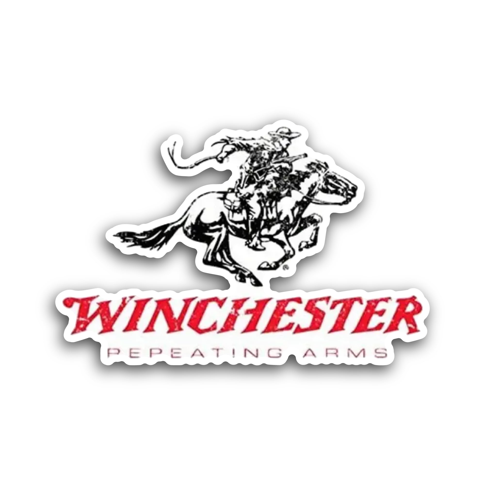 2 (Pieces) 3" and 5" Winchester Repeating Arms Sticker, Waterproof Vinyl Decals for Many Purpose Lik