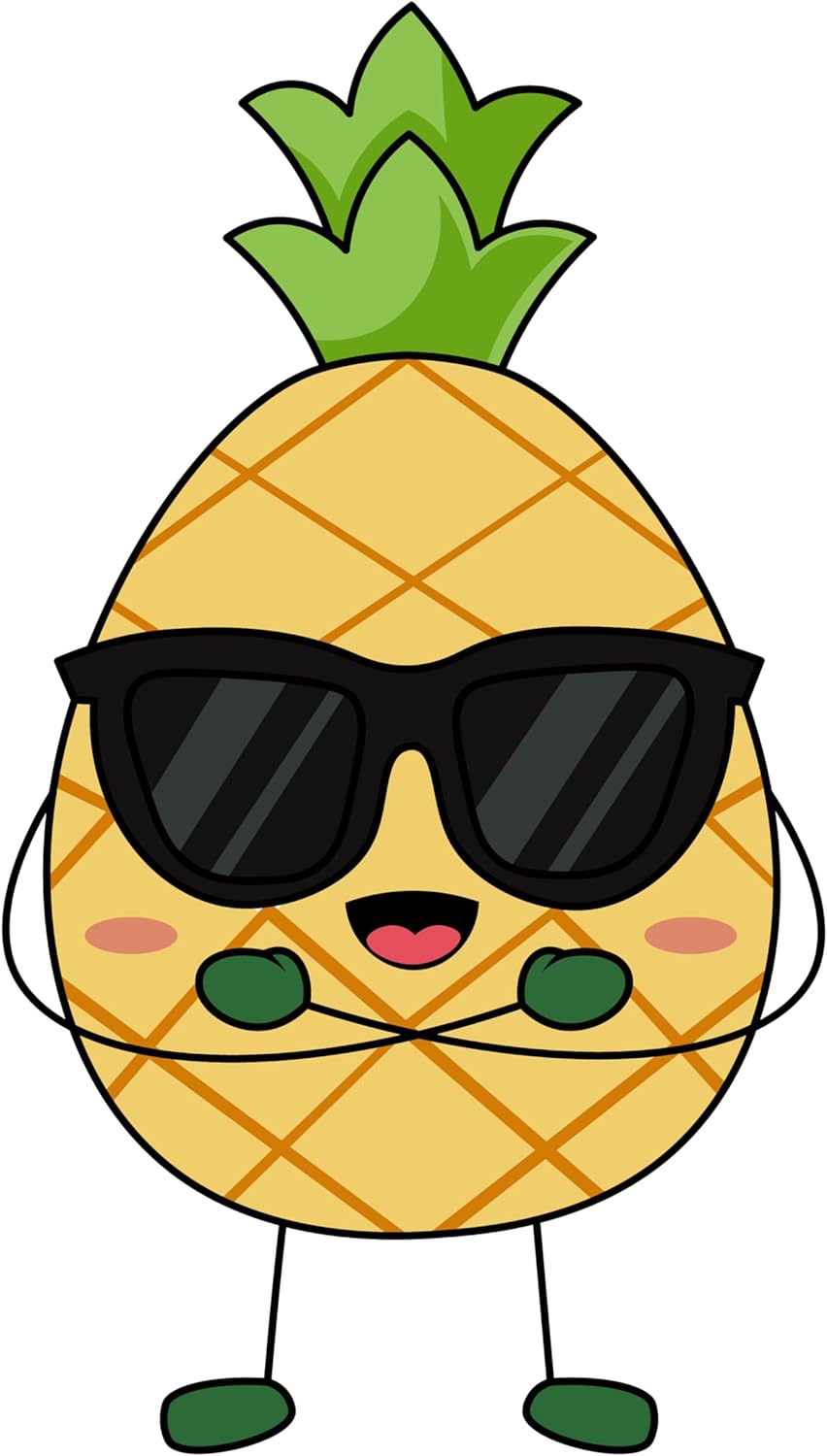 Inspirational Quote Cool Pineapple Fruit Sticker Motivational Sticker Vinyl Decal Motivation Stickers- 5" Vinyl Sticker Waterproof