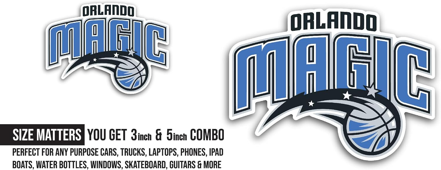 2 (Pieces) 3" and 5" Orland0 Magic Decal Sticker, Waterproof Vinyl Decals for Many Purpose Like Cars, Trucks, Laptops, Phones, Windows and More