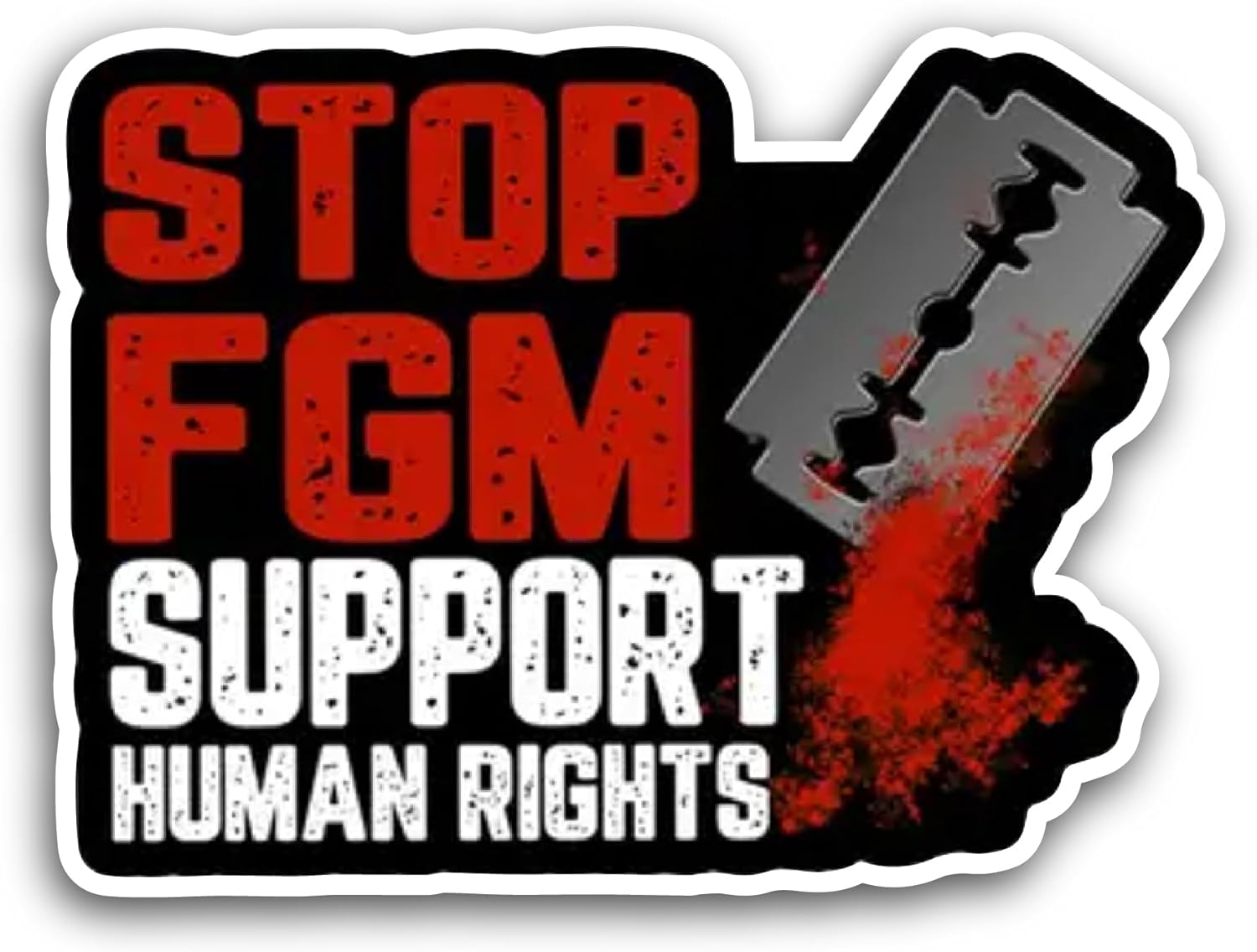 2 (Pieces) 3" and 5" Stop FGM Sticker, Waterproof Vinyl Decals for Many Purpose Like Cars, Trucks, Laptops, Phones, Windows and More