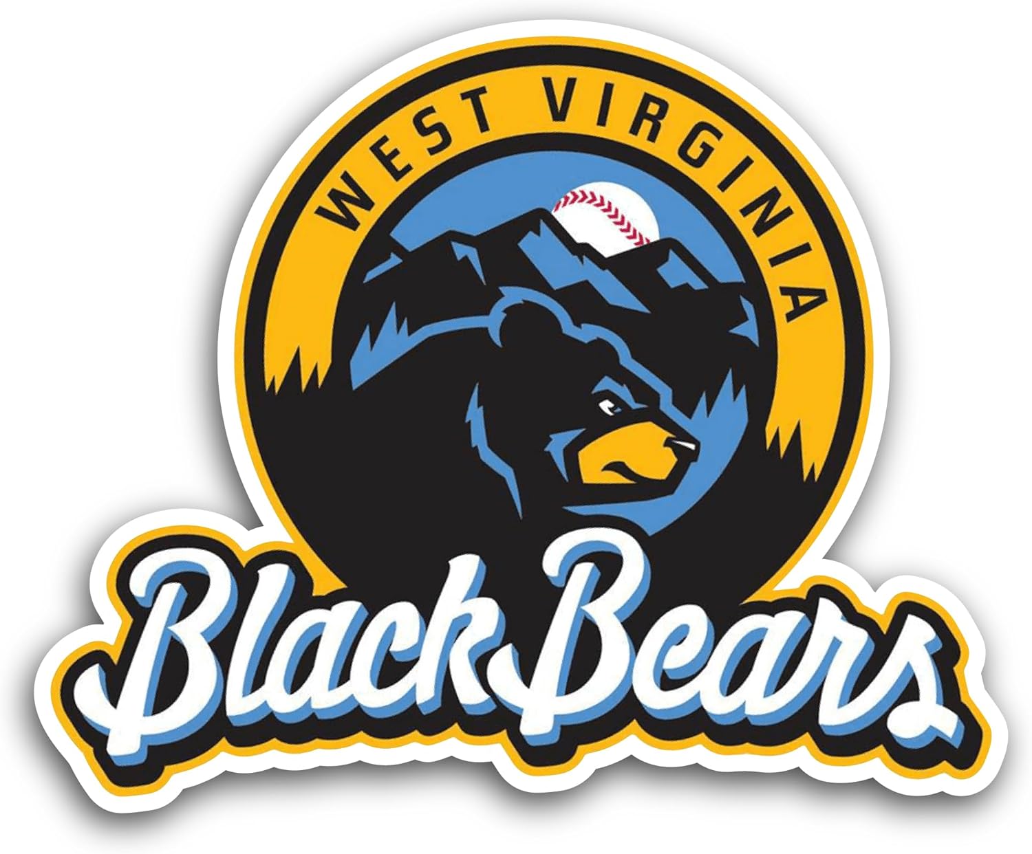 2 (Pieces) 3" and 5" Bl@ck Bears Logo Sticker, Waterproof Vinyl Decals for Many Purpose Like Cars, Trucks, Laptops, Phones, Windows and More