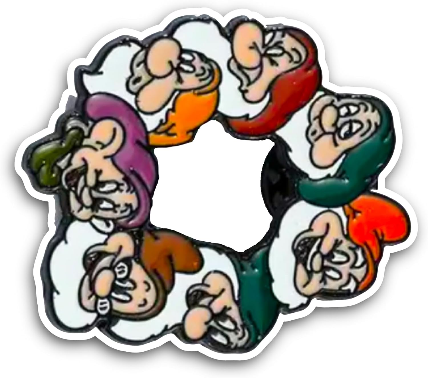 2 (Pieces) 3" and 5" Seven Dwarfs Sticker, Waterproof Vinyl Decals for Many Purpose Like Cars, Trucks, Laptops, Phones, Windows and More