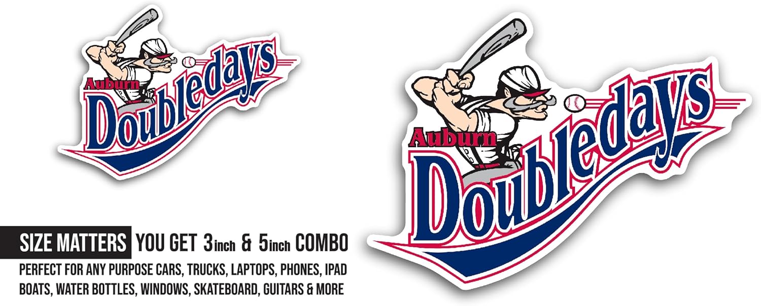 2 (Pieces) 3" and 5" Auburn D0ubledays Sticker, Waterproof Vinyl Decals for Many Purpose Like Cars, Trucks, Laptops, Phones, Windows and More