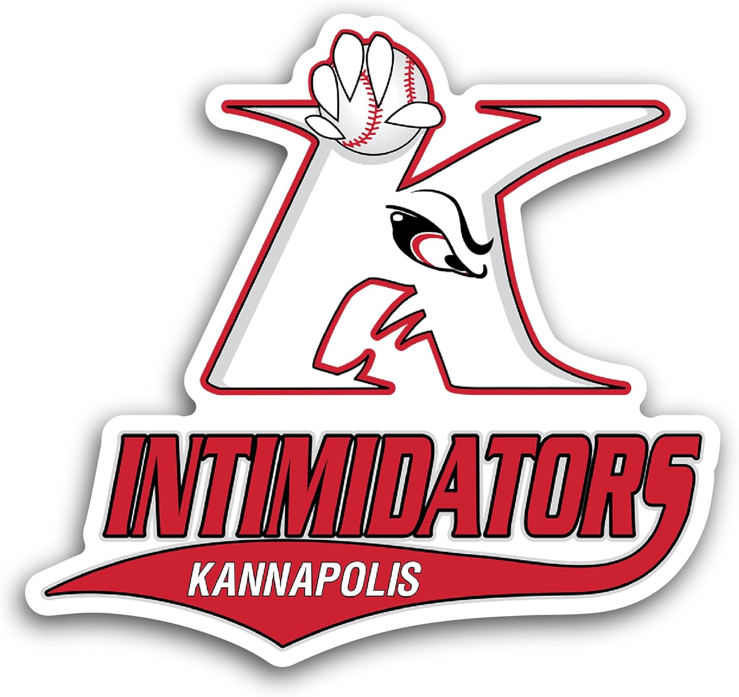 2 (Pieces) 3" and 5" Kannap0lis Intimidators Sticker, Waterproof Vinyl Decals for Many Purpose Like Cars, Trucks, Laptops, Phones, Windows and More