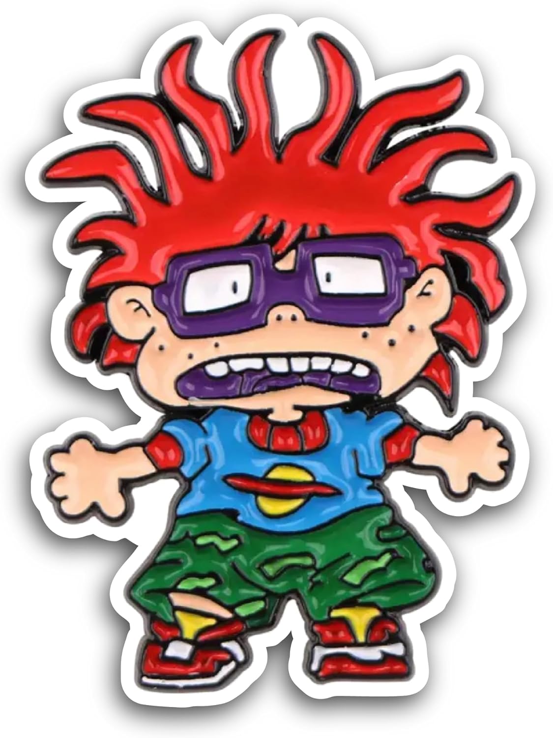 2 (Pieces) 3" and 5" Funny Boy Sticker, Waterproof Vinyl Decals for Many Purpose Like Cars, Trucks, Laptops, Phones, Windows and More