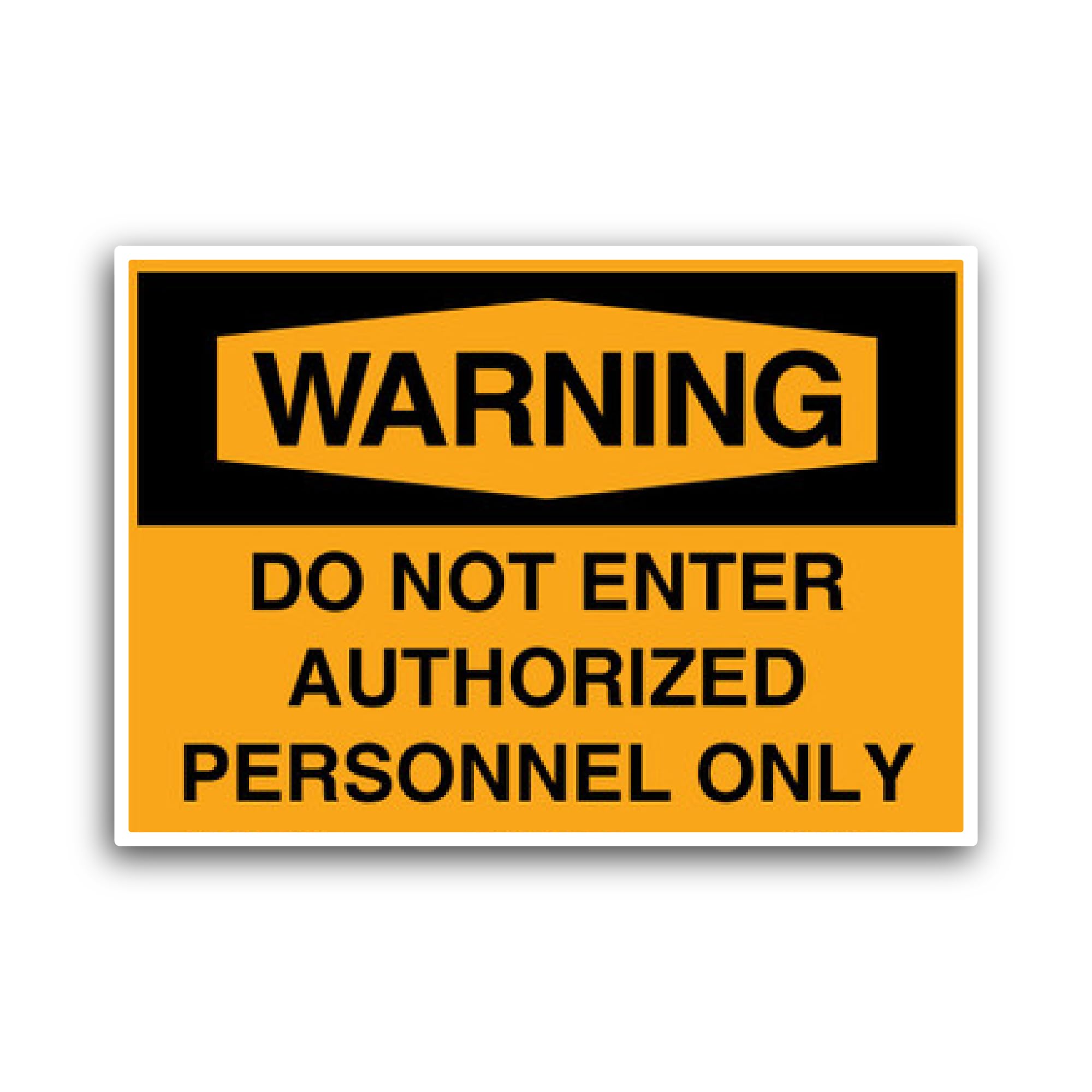 2 (Pieces) 3" and 5" Do NOT Enter Authorized Personnel Only Sign Sticker, Waterproof Vinyl Decals fo