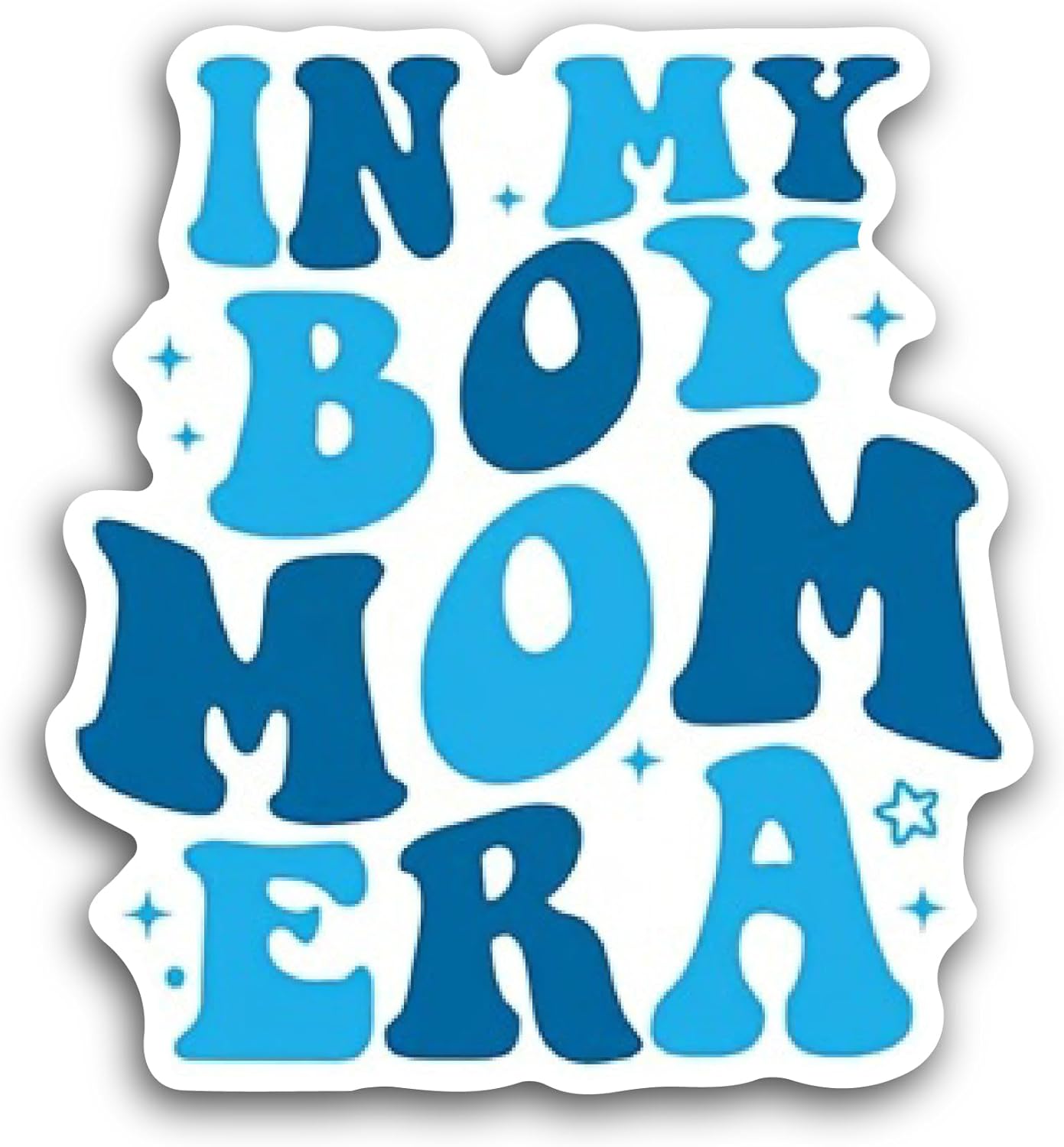 2 (Pieces) 3" and 5" in My Boy Mom Era Sticker, Waterproof Vinyl Decals for Many Purpose Like Cars, Trucks, Laptops, Phones, Windows and More