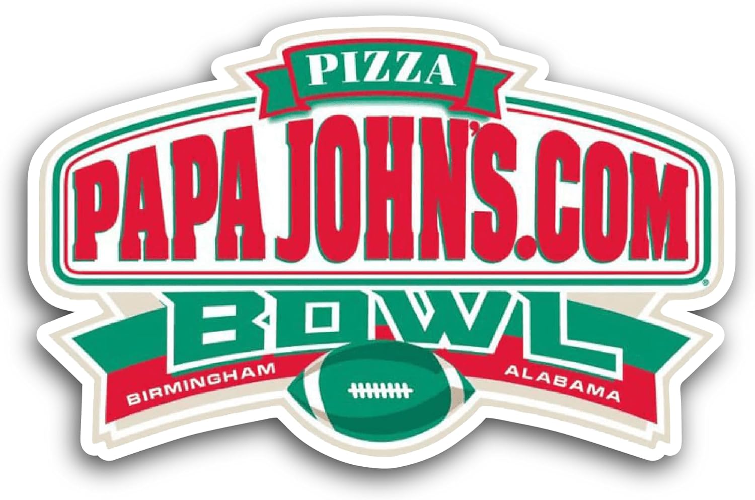 2 (Pieces) 3" and 5" PapaJohns.com B0wl Logo Sticker, Waterproof Vinyl Decals for Many Purpose Like Cars, Trucks, Laptops, Phones, Windows and More