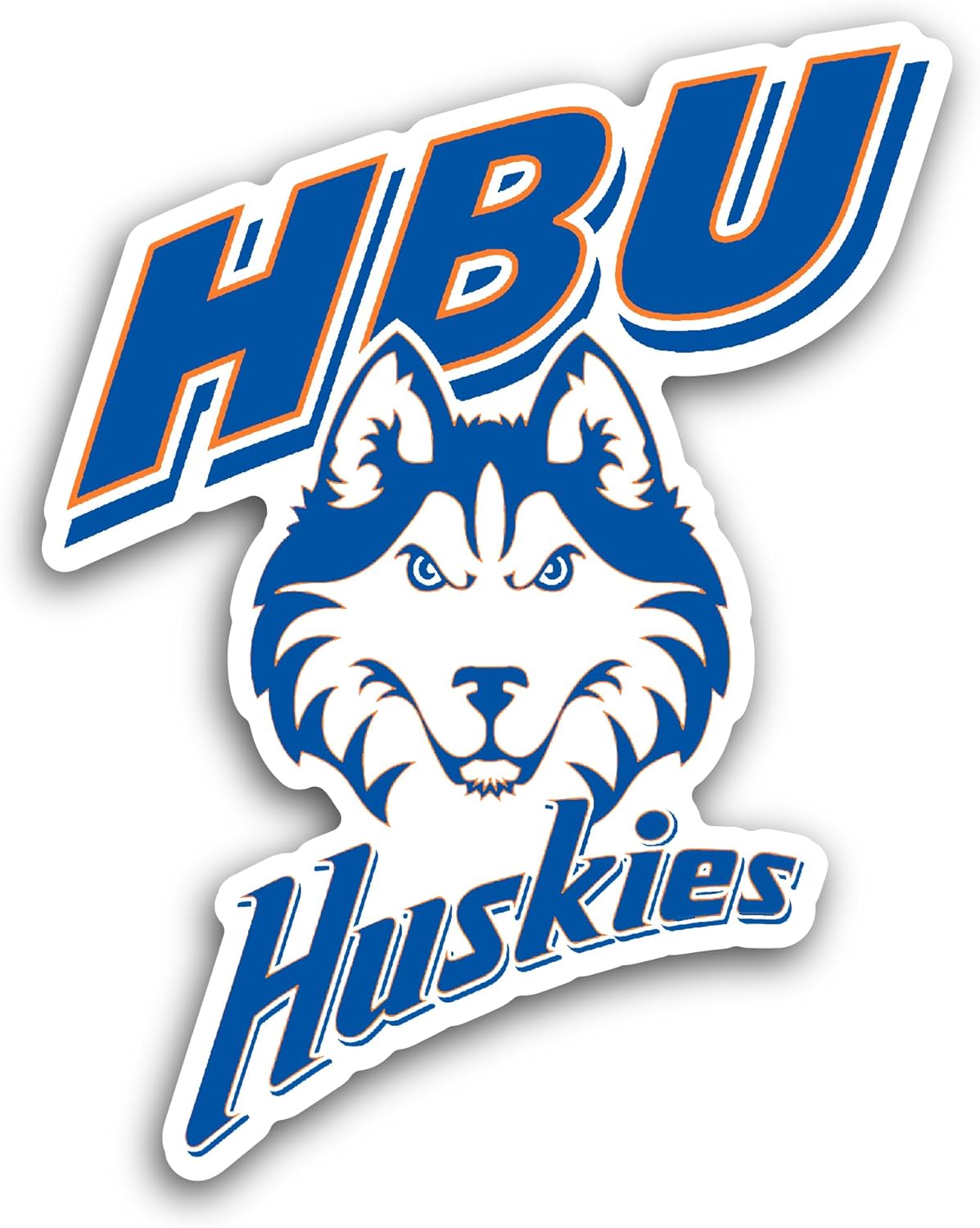 2 (Pieces) 3" and 5" Houst0n Baptist Huskies Sticker, Waterproof Vinyl Decals for Many Purpose Like Cars, Trucks, Laptops, Phones, Windows and More