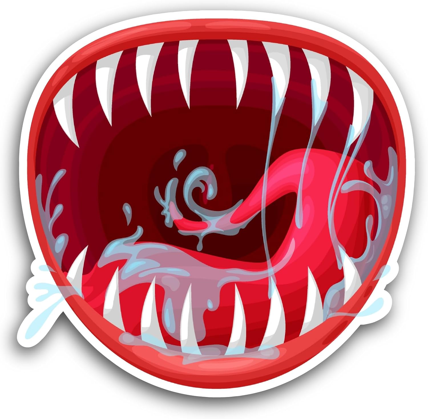 2 (Pieces) 3" and 5" Monster Screaming Vector Sticker, Waterproof Vinyl Decals for Many Purpose Like Cars, Trucks, Laptops, Phones, Windows and More