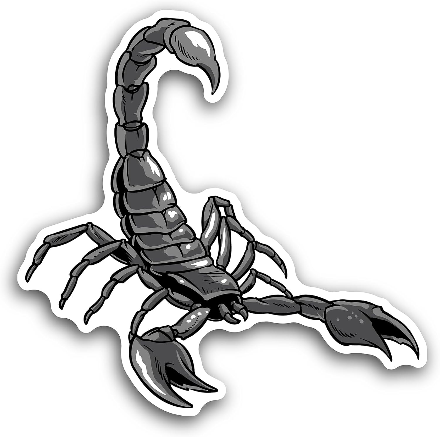 2 (Pieces) 3" and 5" Scorpio Decal Sticker, Waterproof Vinyl Decals for Many Purpose Like Cars, Trucks, Laptops, Phones, Windows and More