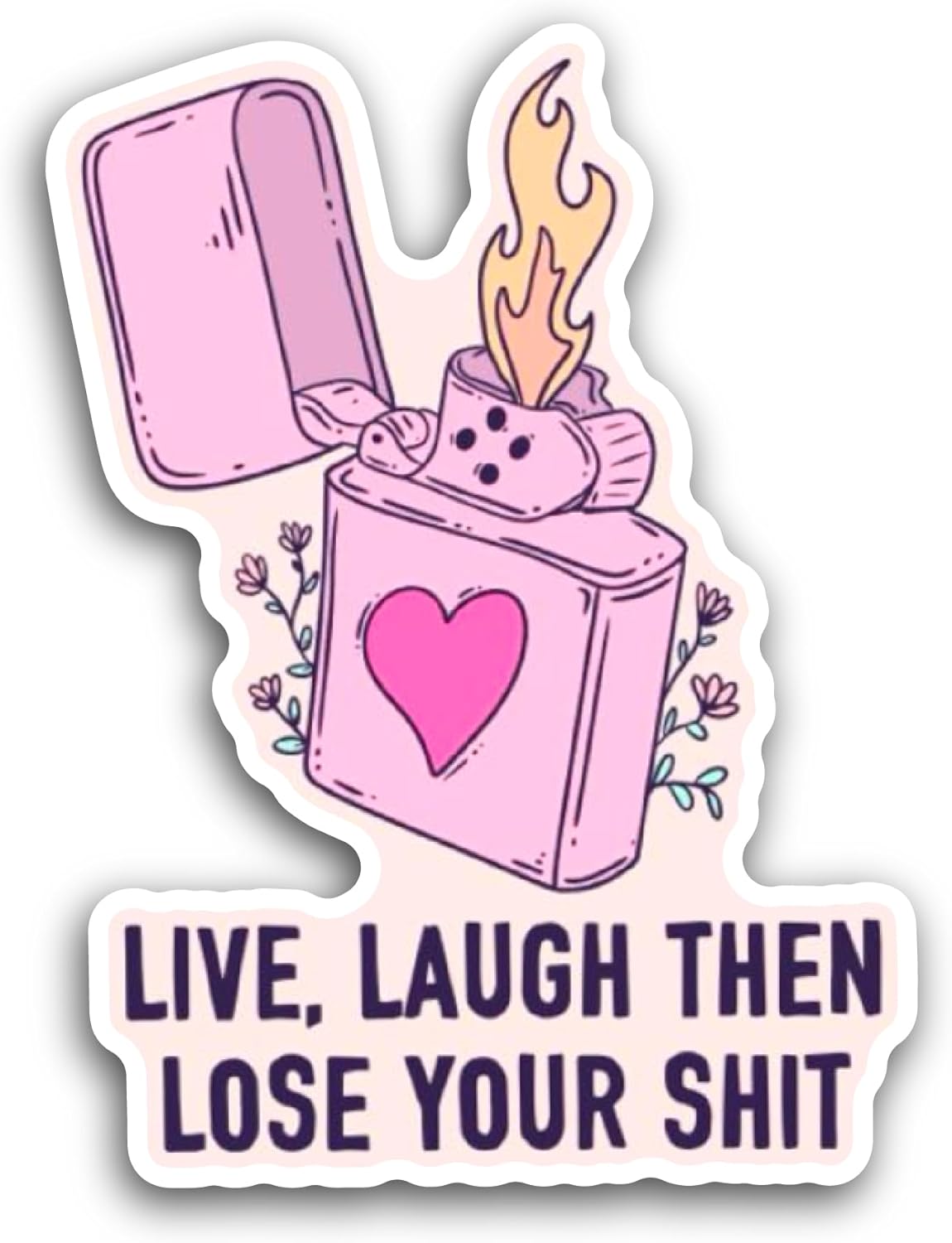 2 (Pieces) 3" and 5" Live,Laugh Sticker, Waterproof Vinyl Decals for Many Purpose Like Cars, Trucks, Laptops, Phones, Windows and More