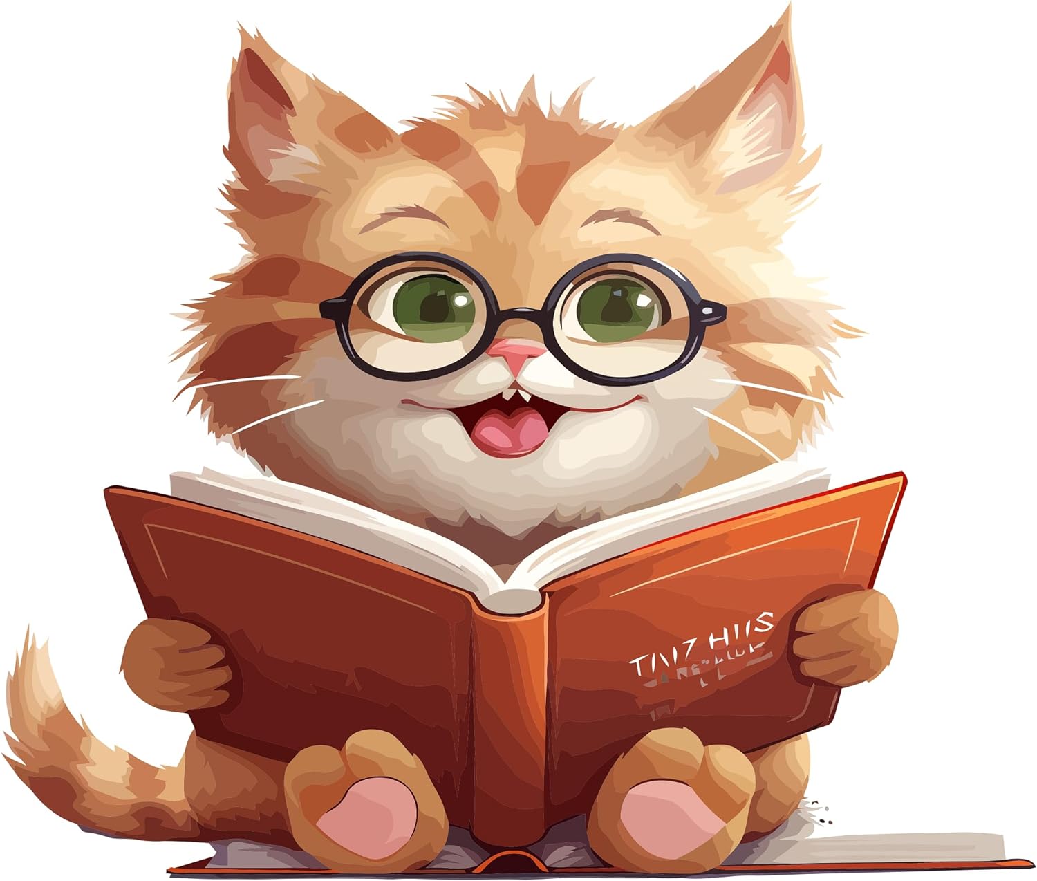 Inspirational Quote Cat Holding Brown Book Motivational Sticker Vinyl Decal Motivation Stickers- 5" Vinyl Sticker Waterproof