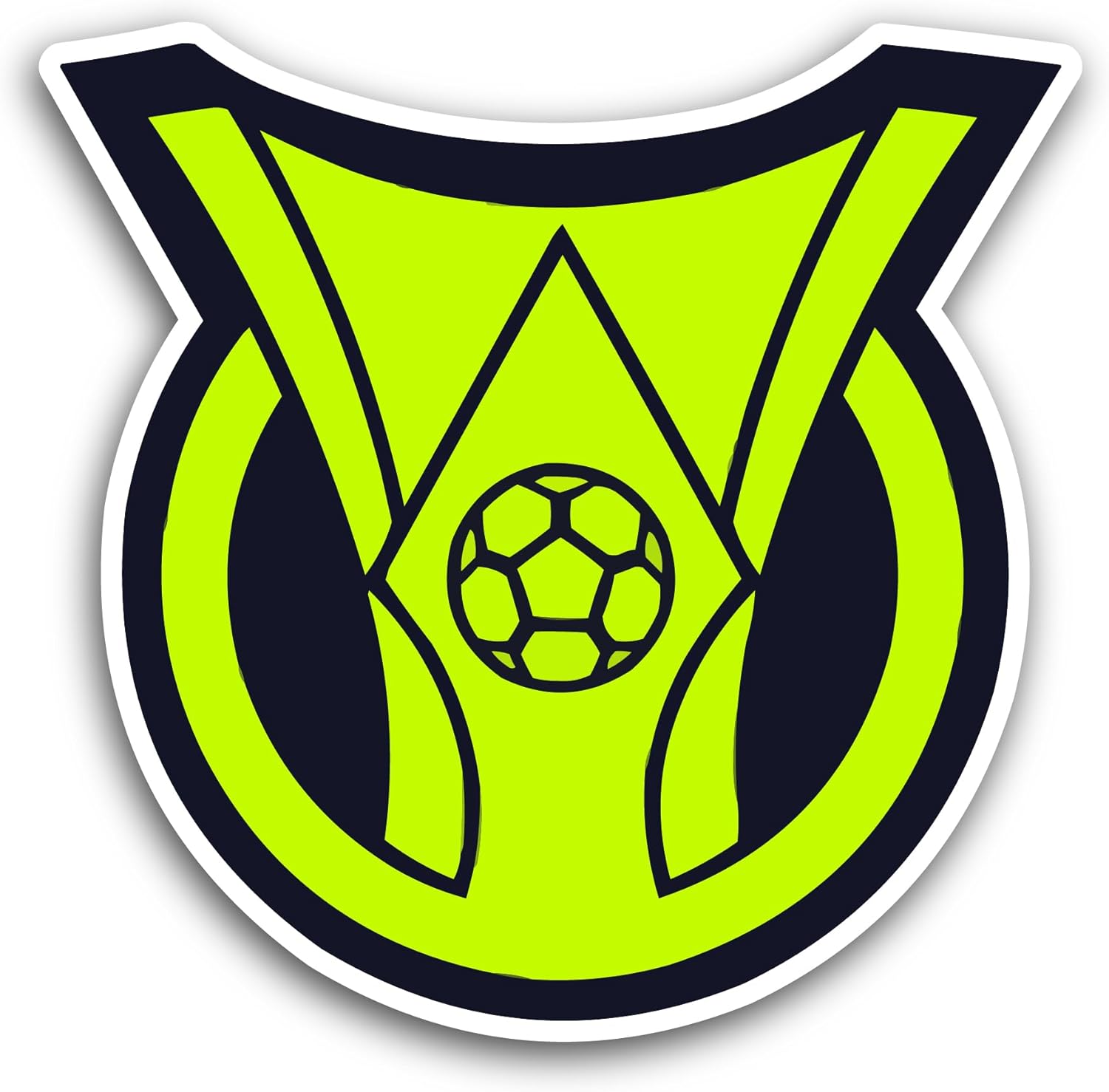2 (Pieces) 3" and 5" Br@zilian Serie A F00tball League Sticker, Waterproof Vinyl Decals for Many Purpose Like Cars, Trucks, Laptops, Phones, Windows and More