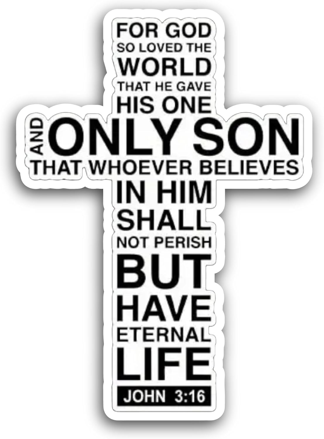 2 (Pieces) 3" and 5" for God Sticker, Waterproof Vinyl Decals for Many Purpose Like Cars, Trucks, Laptops, Phones, Windows and More