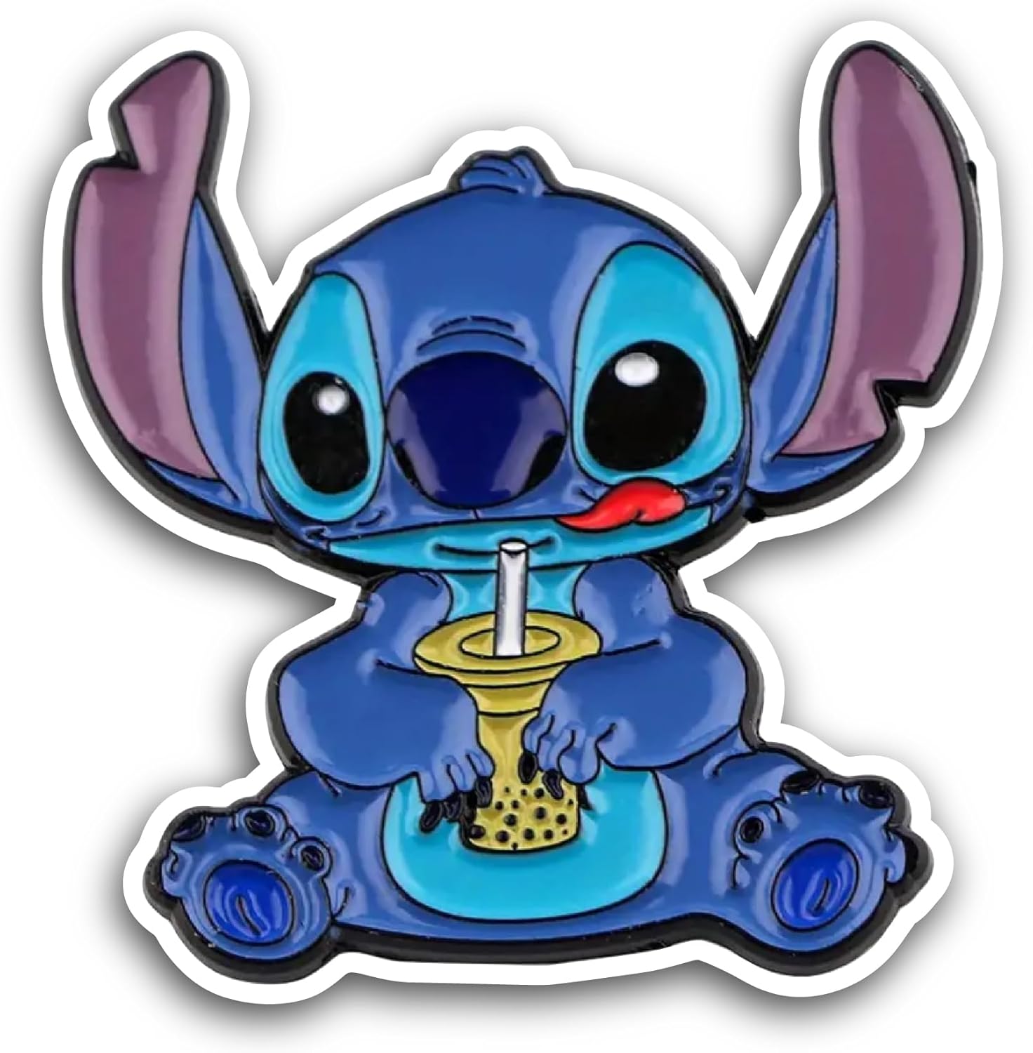 2 (Pieces) 3" and 5" Blue Cartoon Character Sticker, Waterproof Vinyl Decals for Many Purpose Like Cars, Trucks, Laptops, Phones, Windows and More