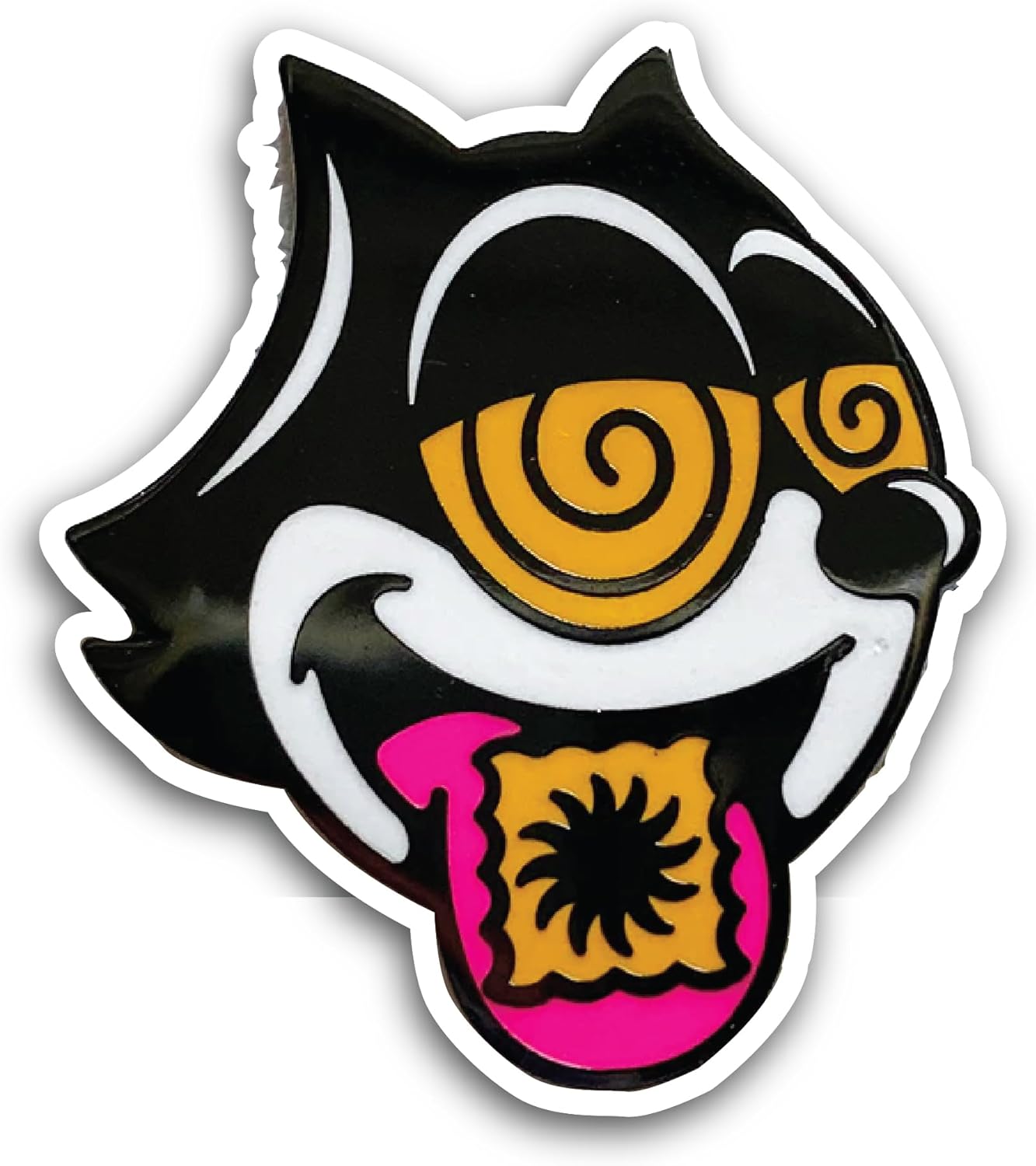 2 (Pieces) 3" and 5" Funny Cat Head Sticker, Waterproof Vinyl Decals for Many Purpose Like Cars, Trucks, Laptops, Phones, Windows and More